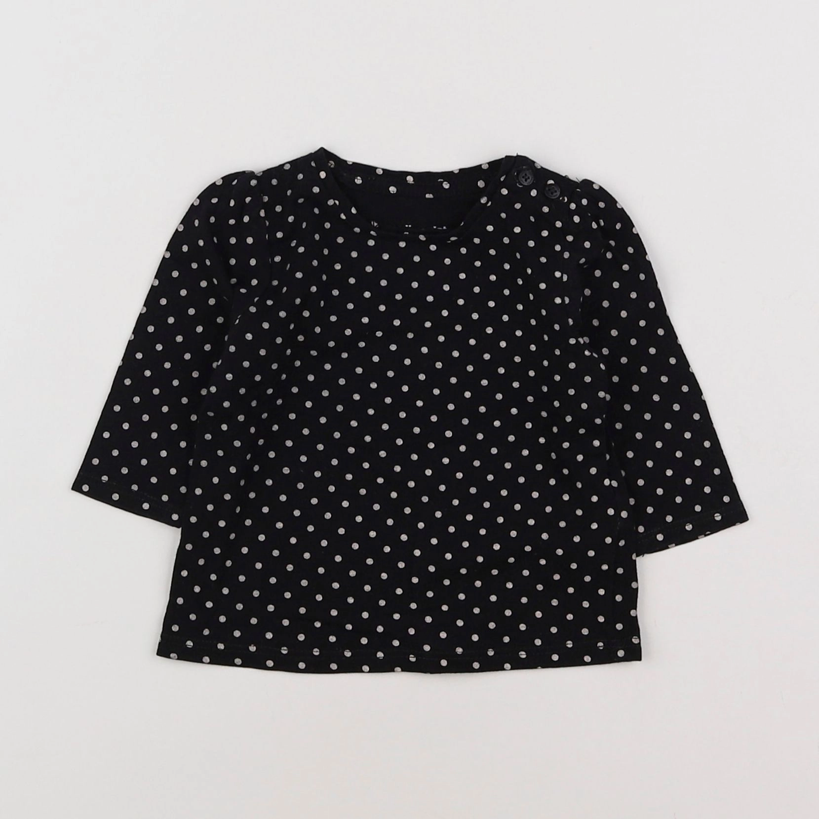 Vertbaudet - tee-shirt noir - 3 mois