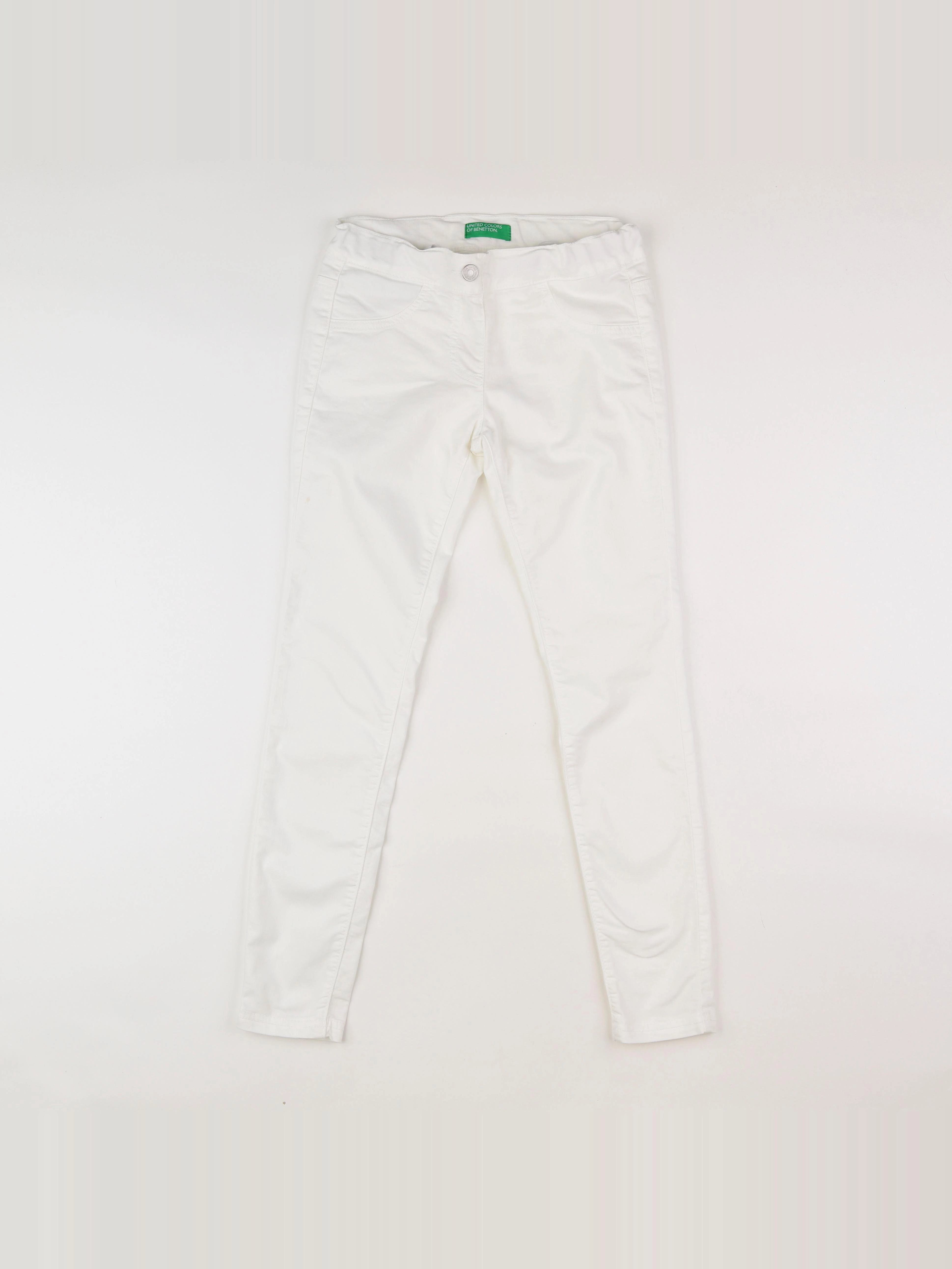 Benetton - jean blanc - 10/11 ans