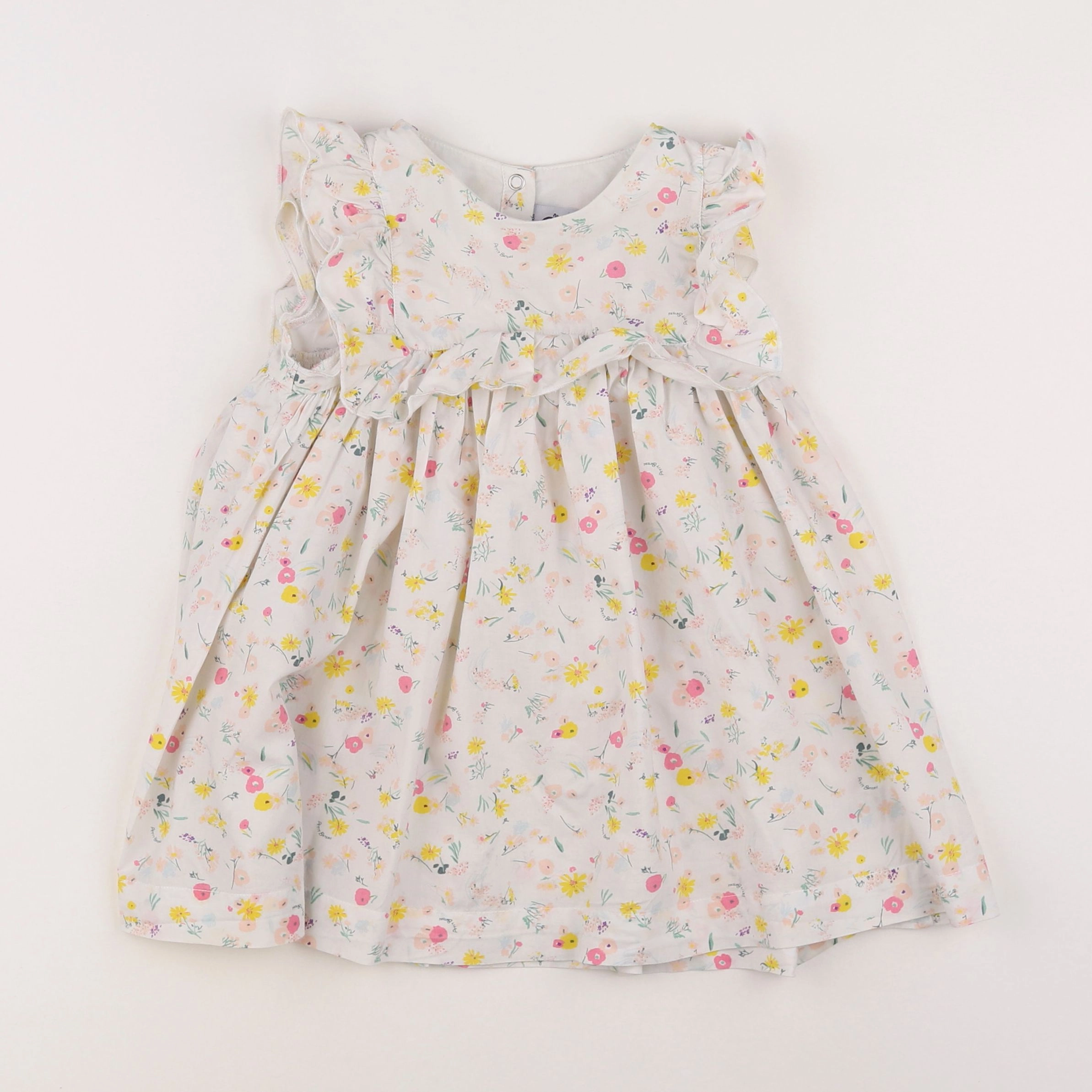 Petit Bateau - robe blanc - 2 ans