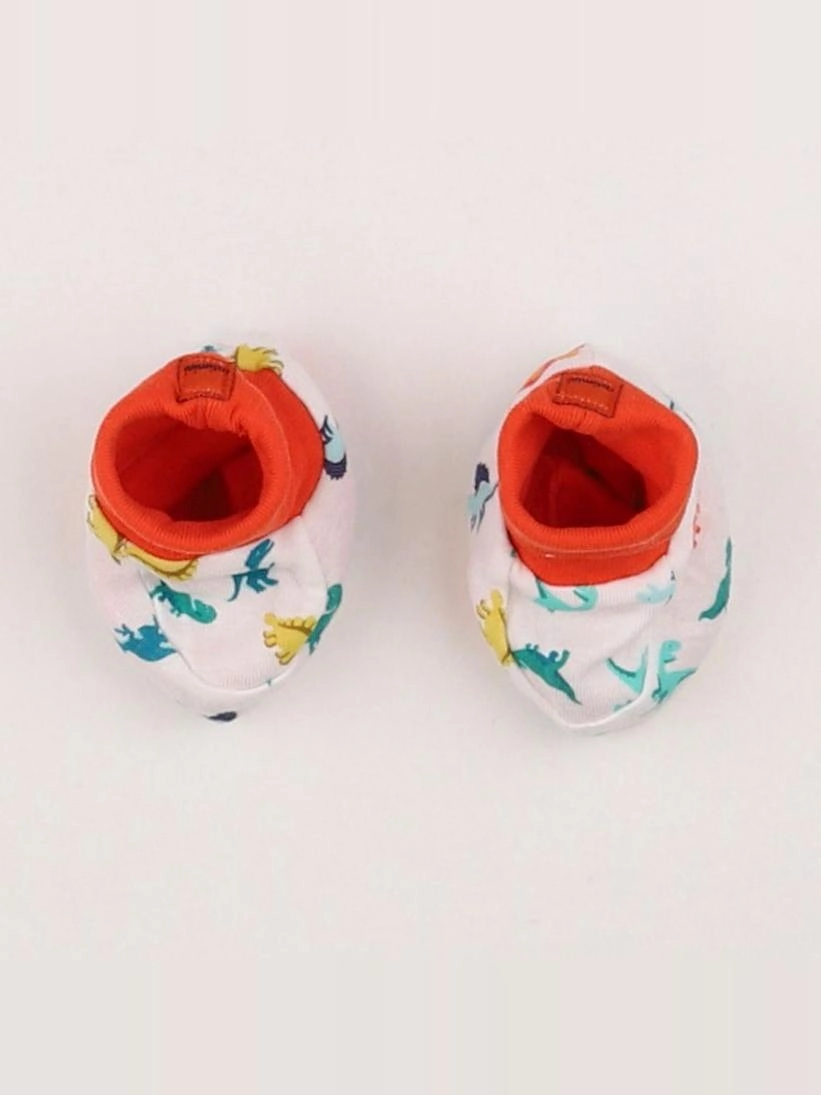 Catimini - chaussons blanc, orange - pointure 19/20