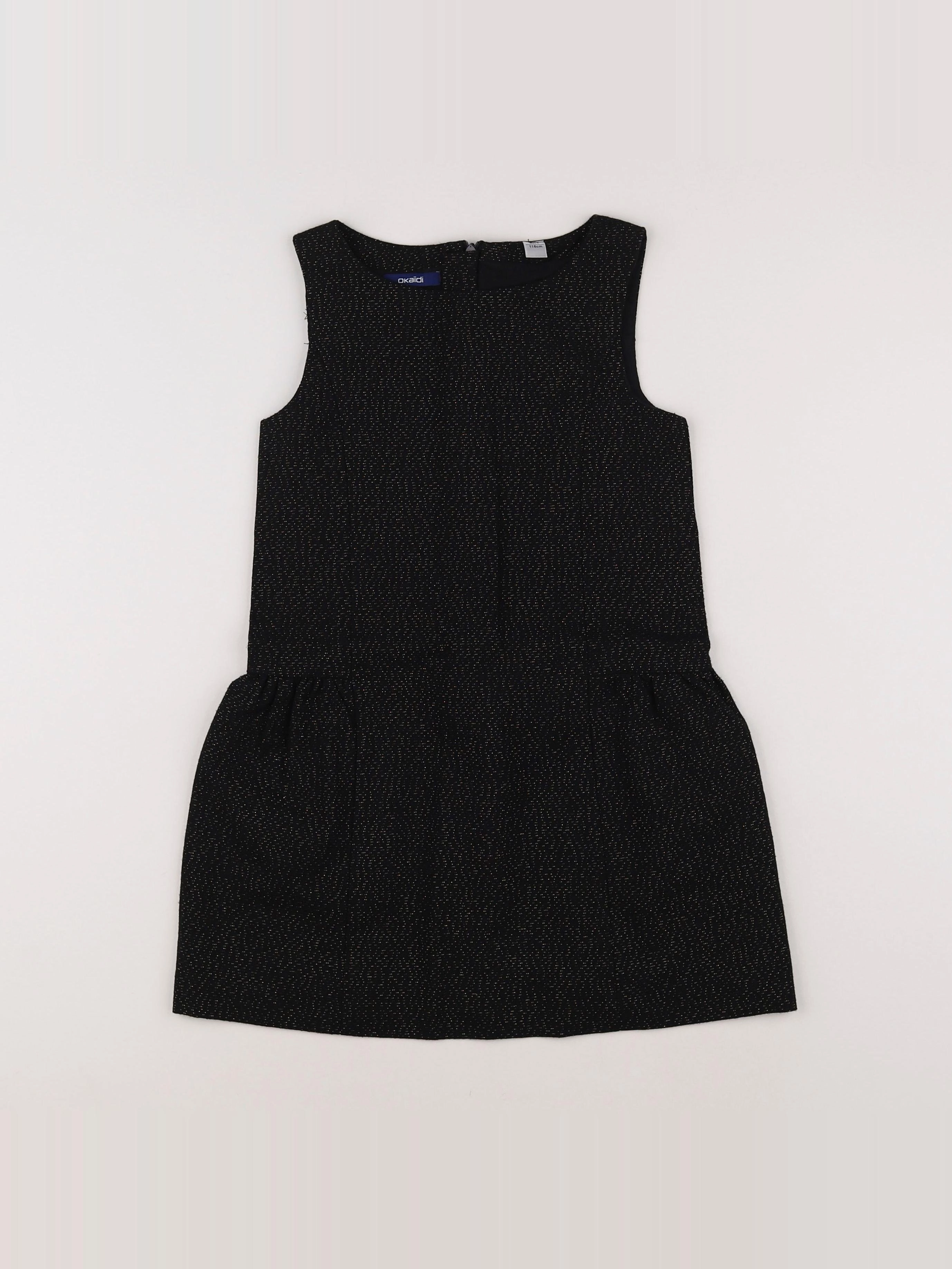 Okaidi - robe noir, or - 6 ans