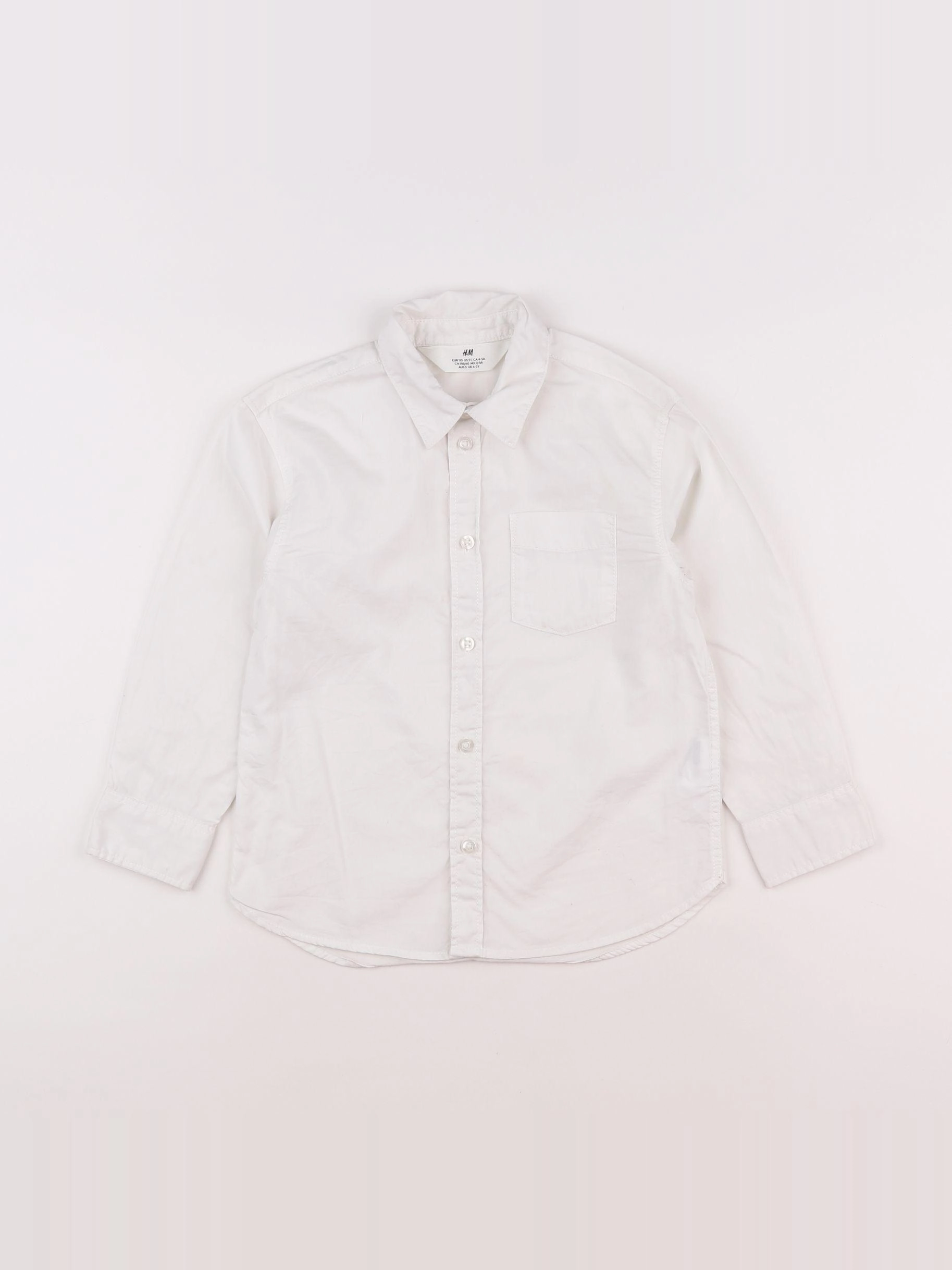 H&M - chemise blanc - 4/5 ans