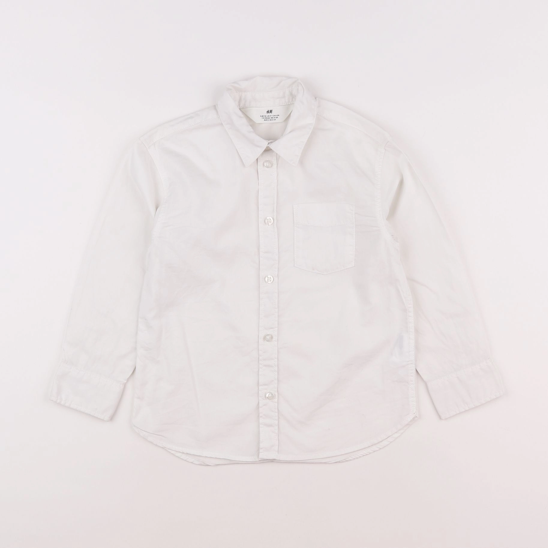 H&M - chemise blanc - 4/5 ans