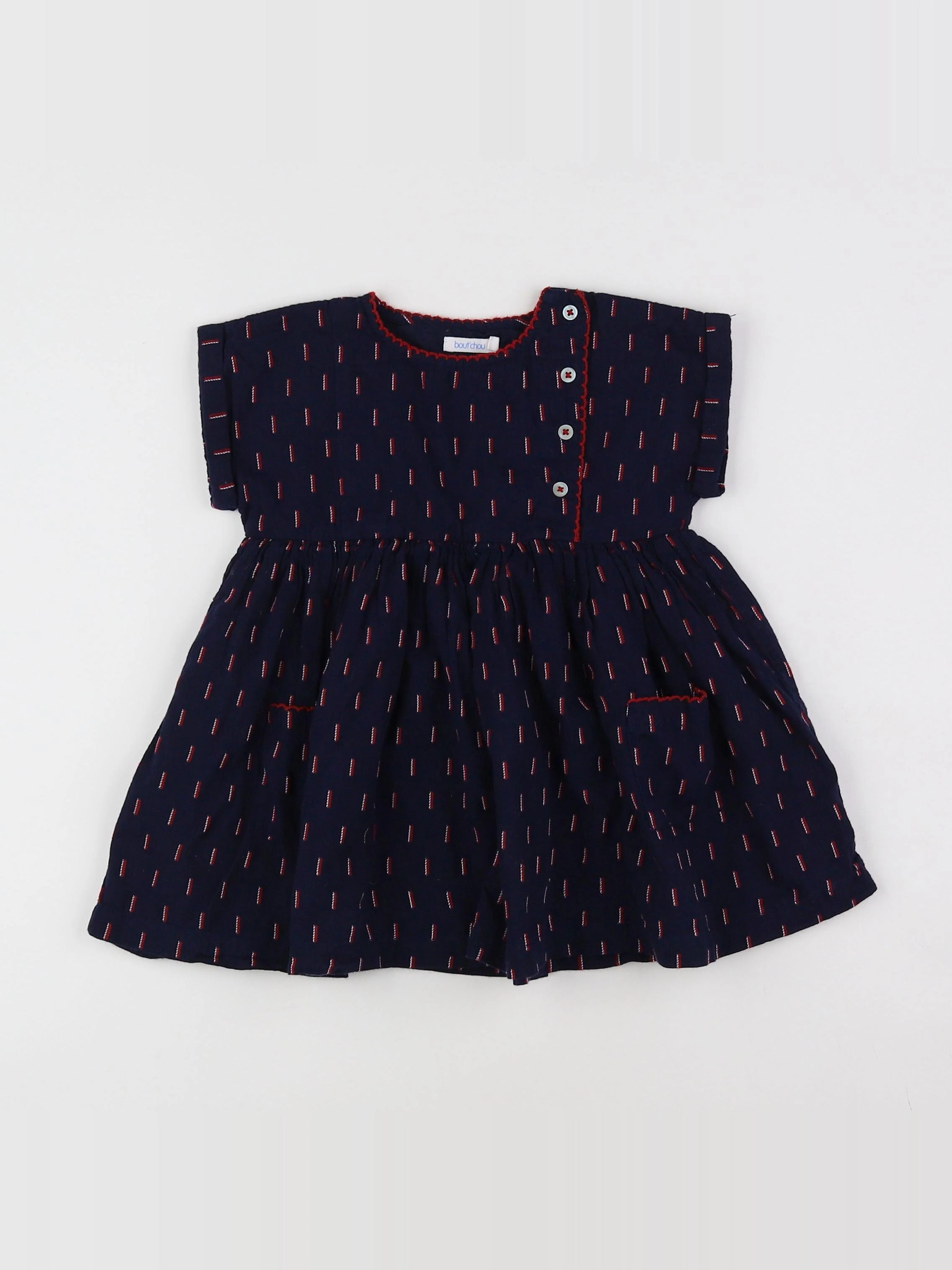 Boutchou - robe bleu - 12 mois