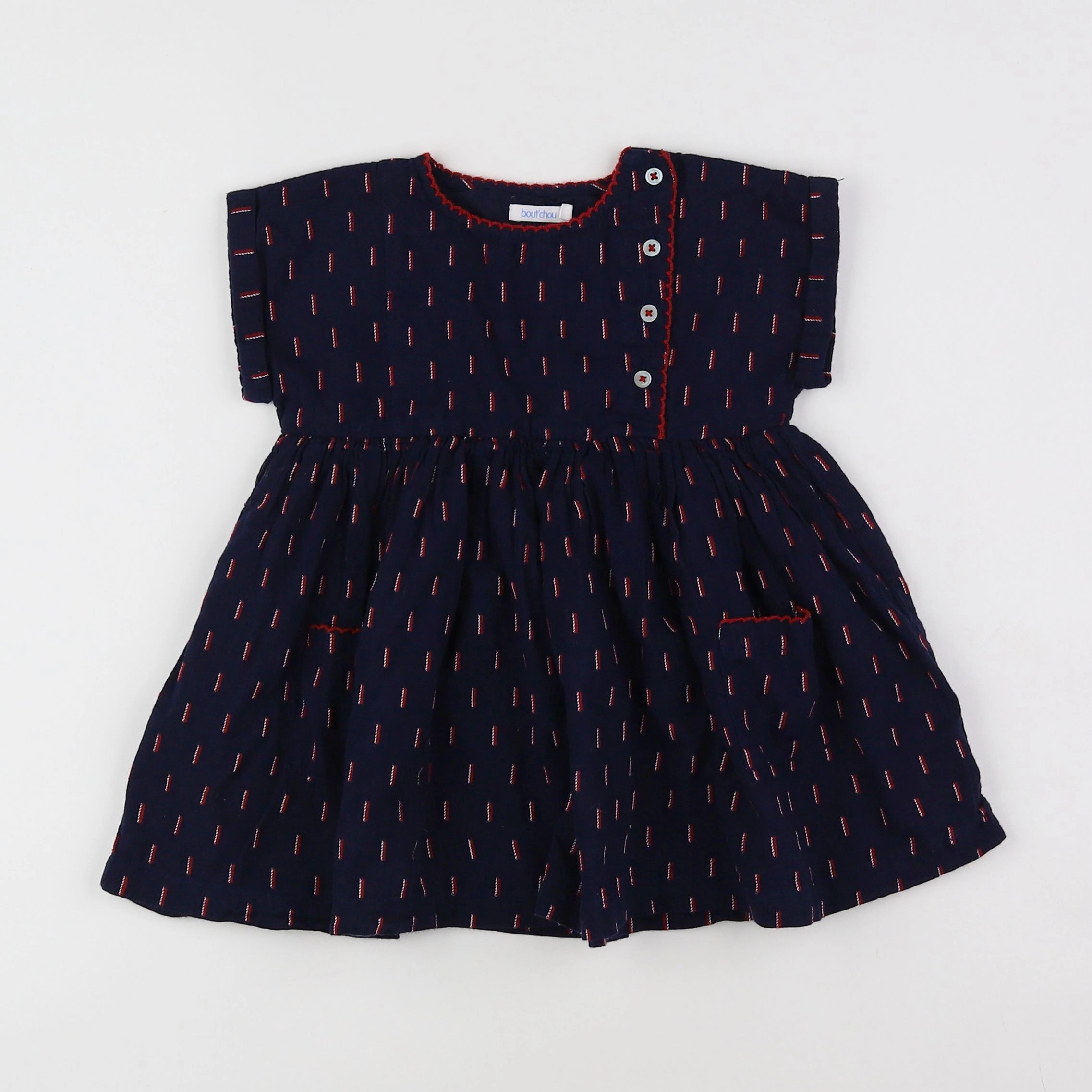 Boutchou - robe bleu - 12 mois