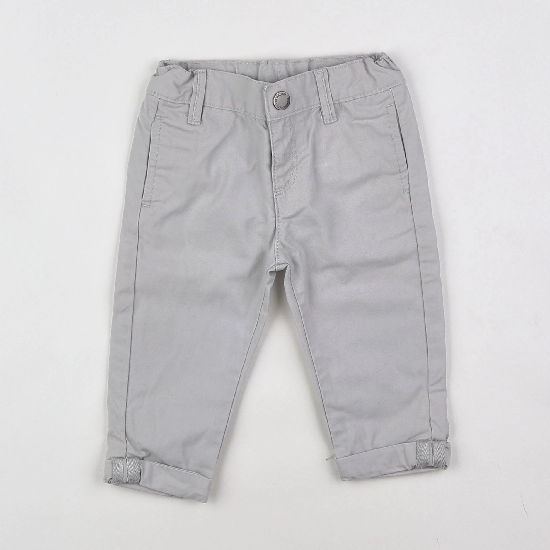 Vertbaudet - pantalon gris - 9 mois