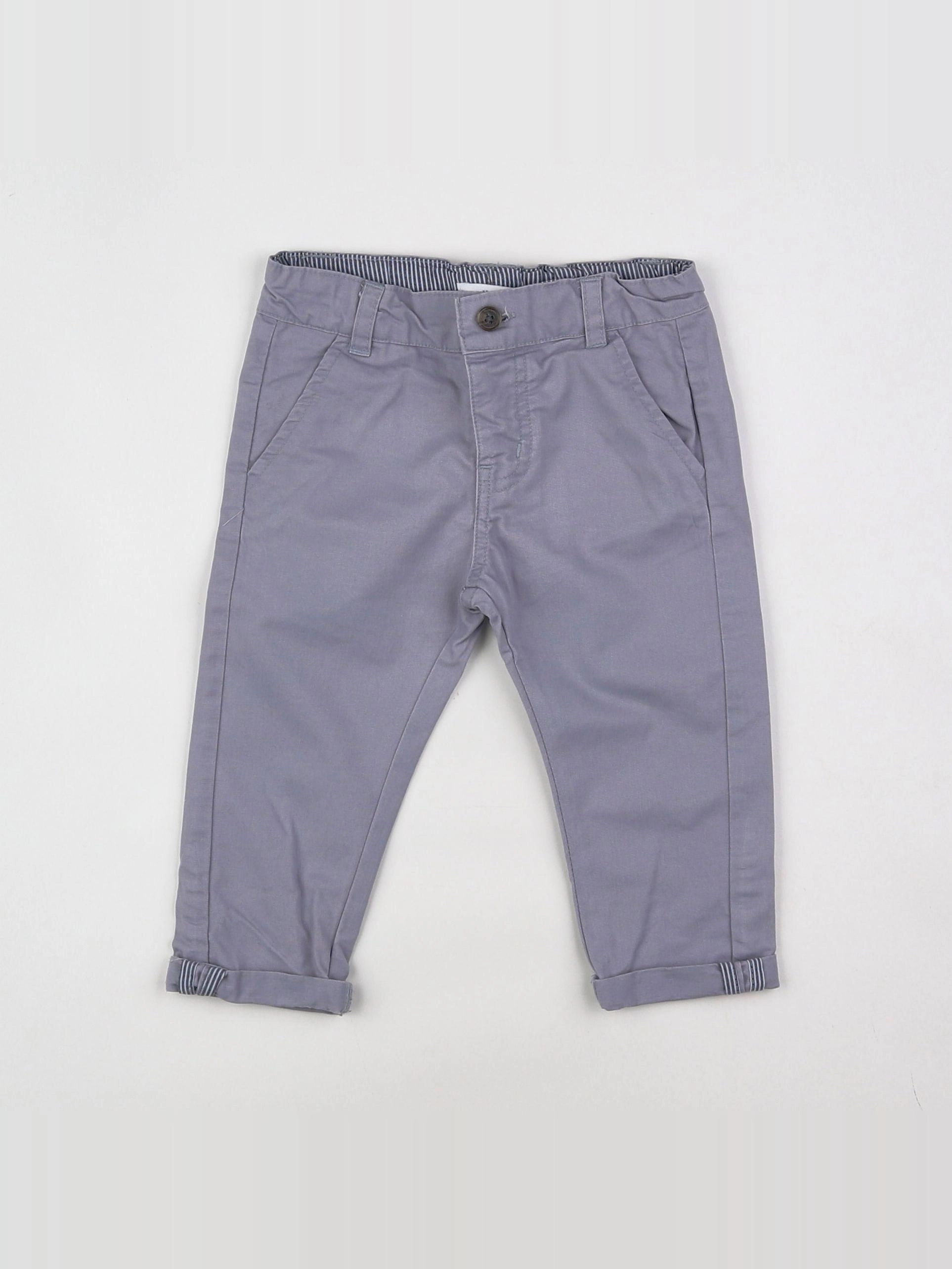 Vertbaudet - pantalon gris - 9 mois