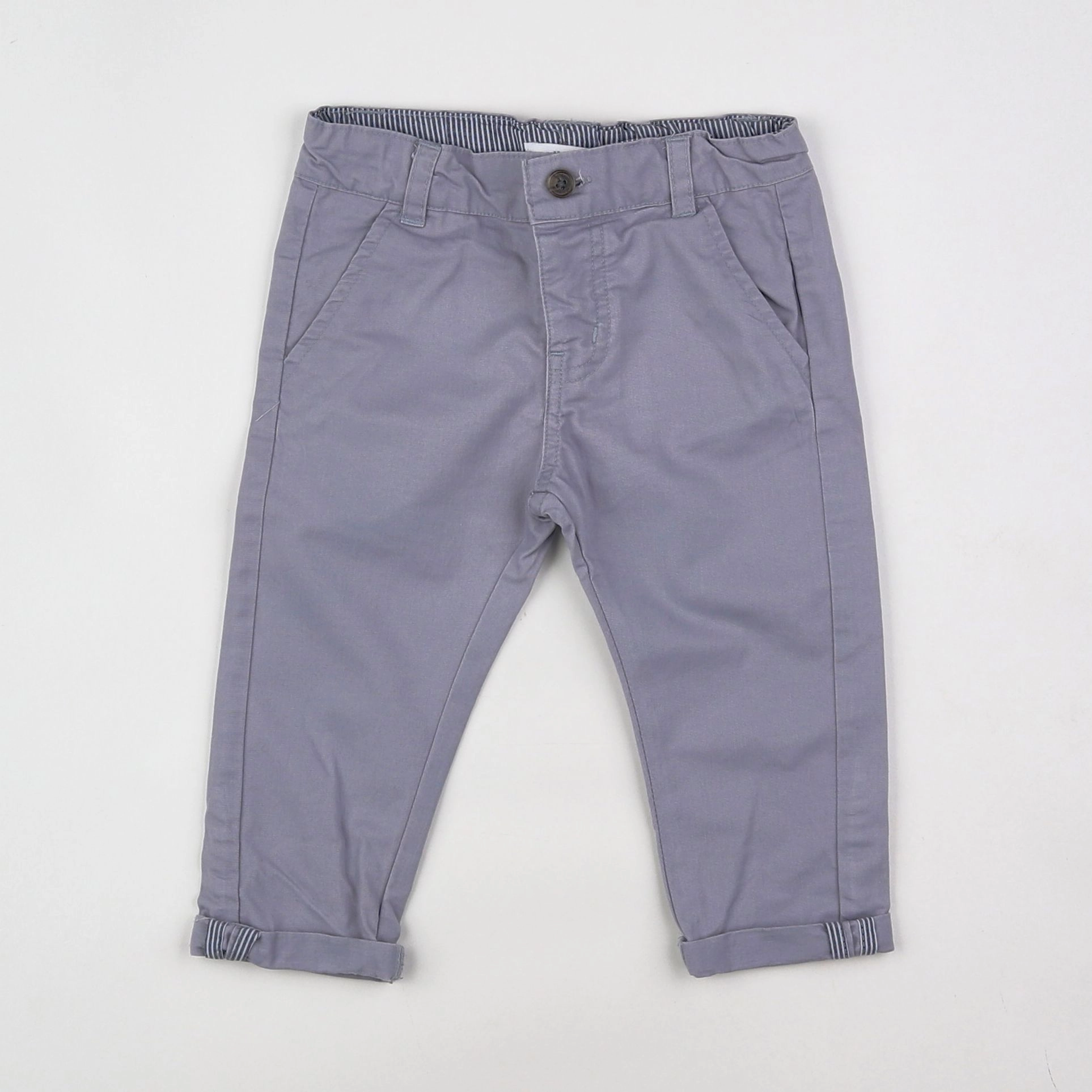 Vertbaudet - pantalon gris - 9 mois
