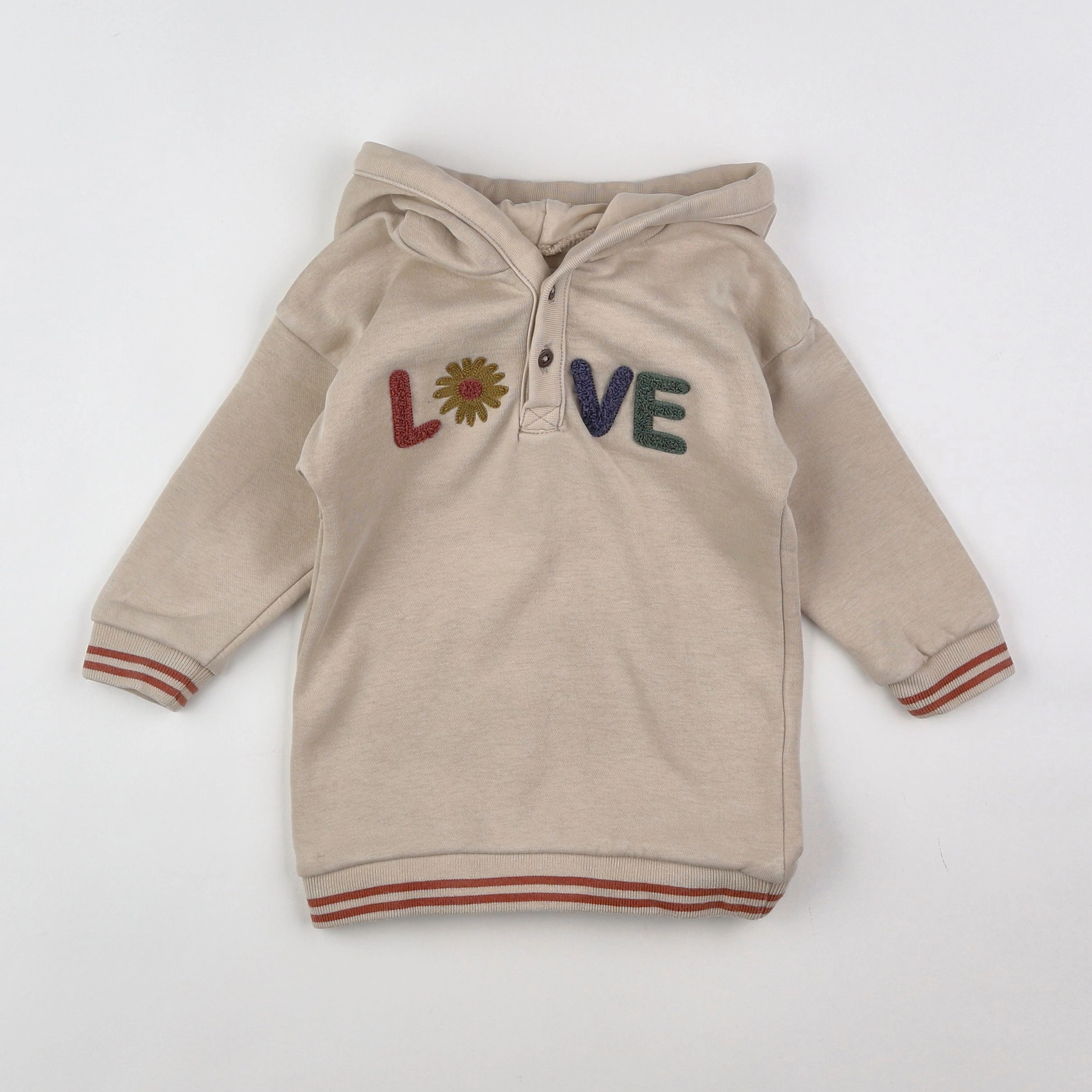 Vertbaudet - robe beige - 18 mois