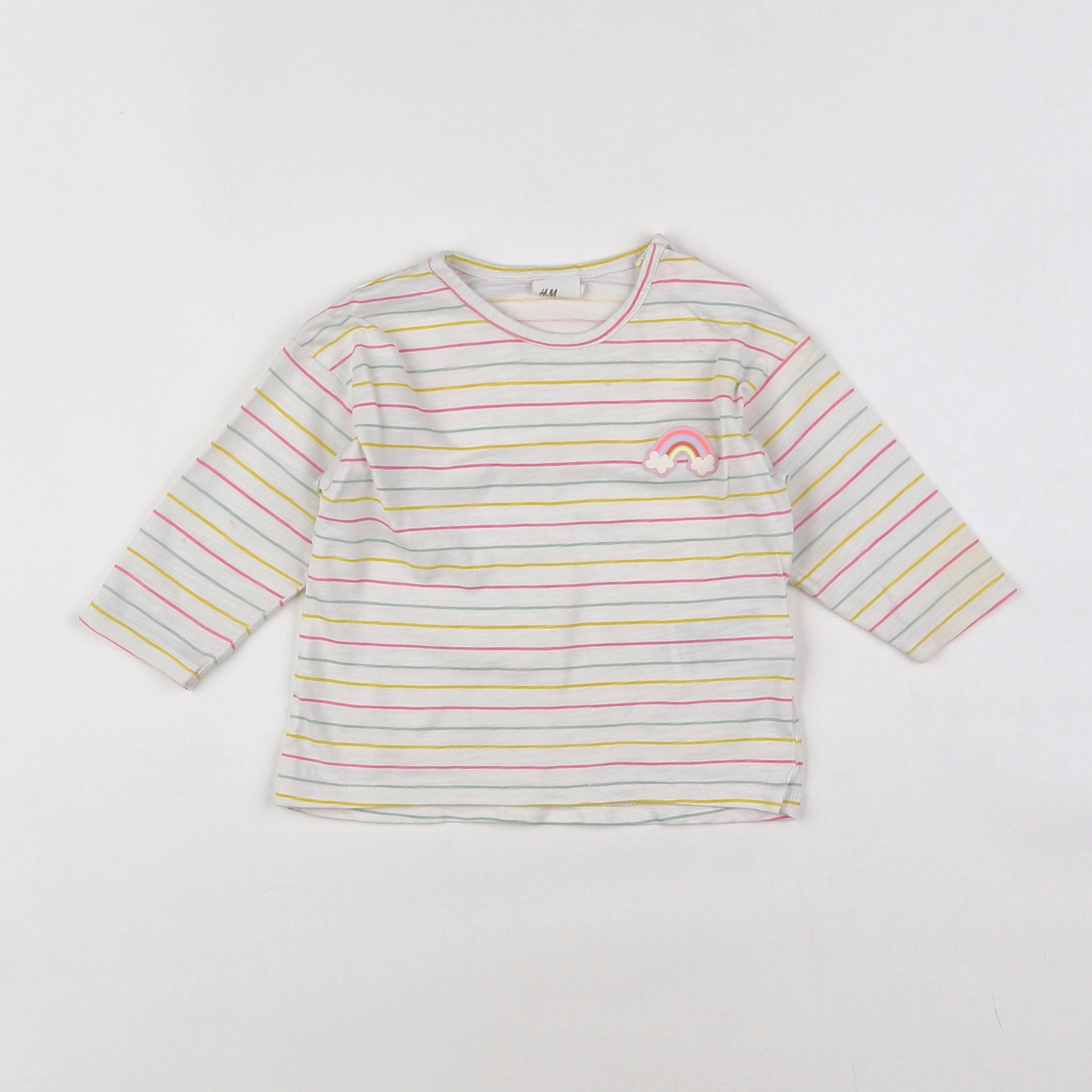 H&M - tee-shirt blanc, multicolore - 3/6 mois