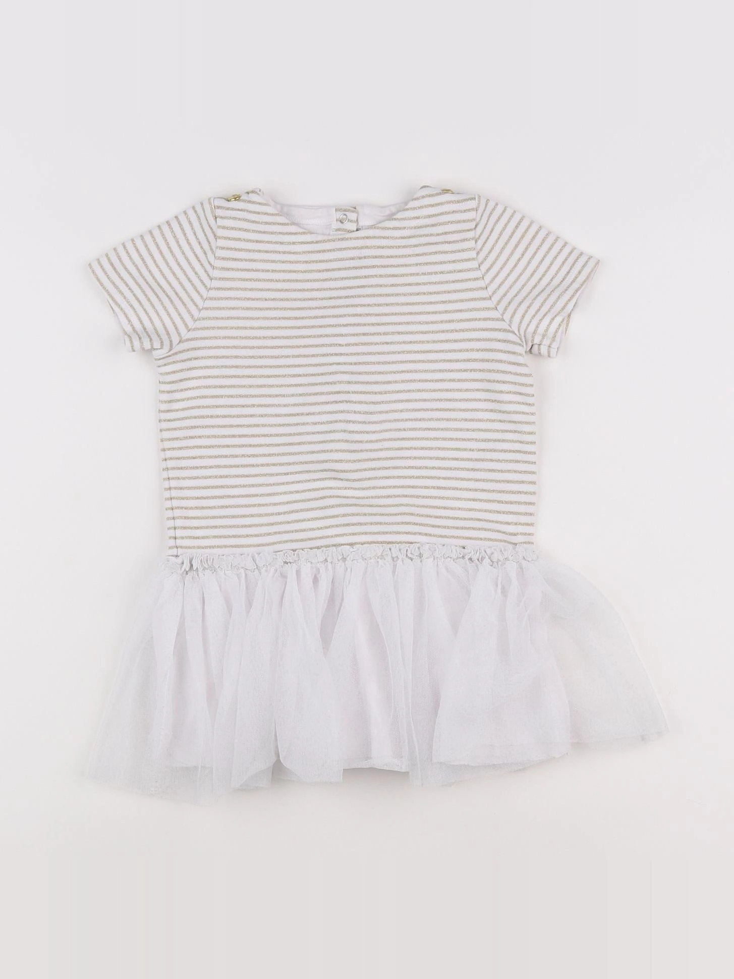 Petit Bateau - robe or - 2 ans