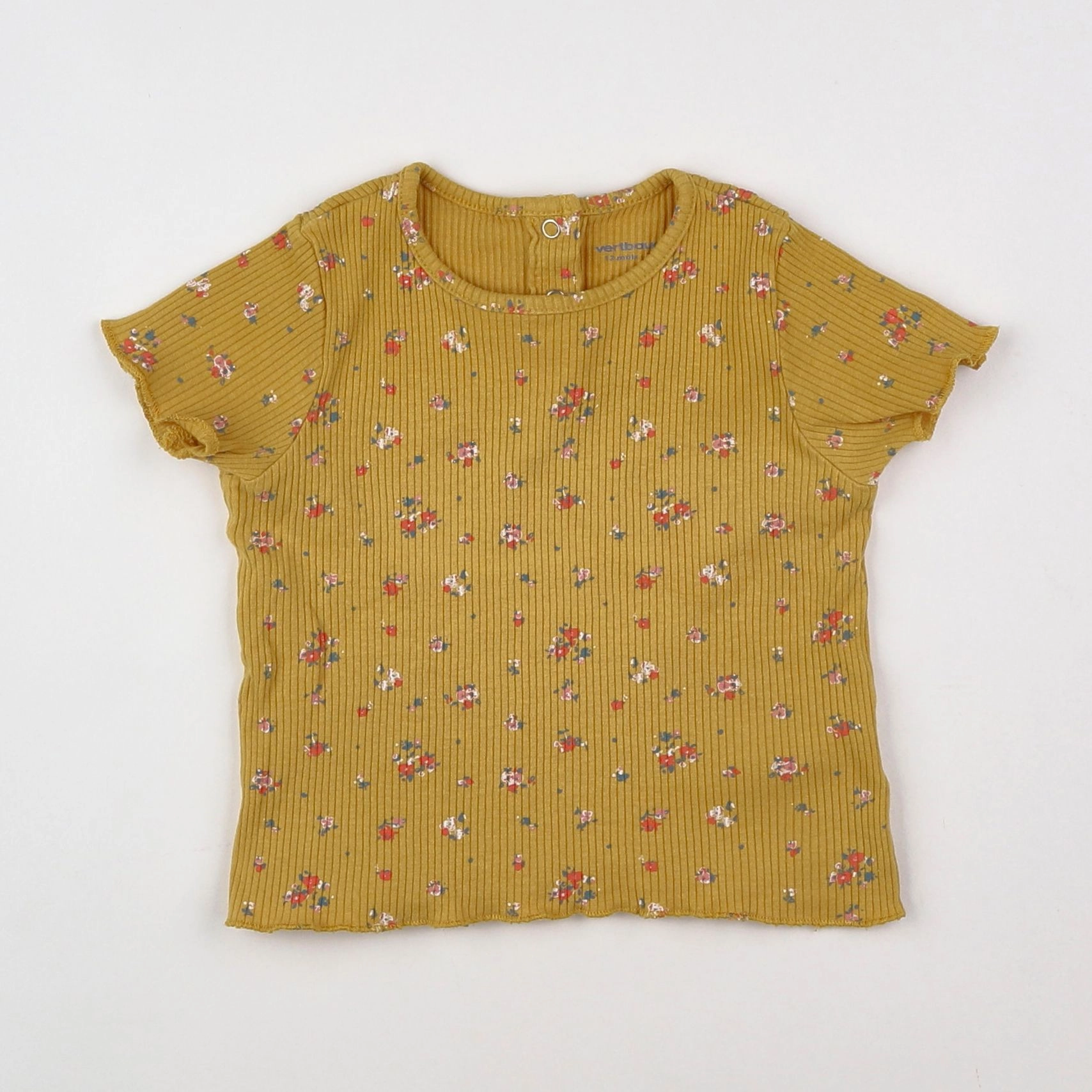 Vertbaudet - tee-shirt jaune - 12 mois