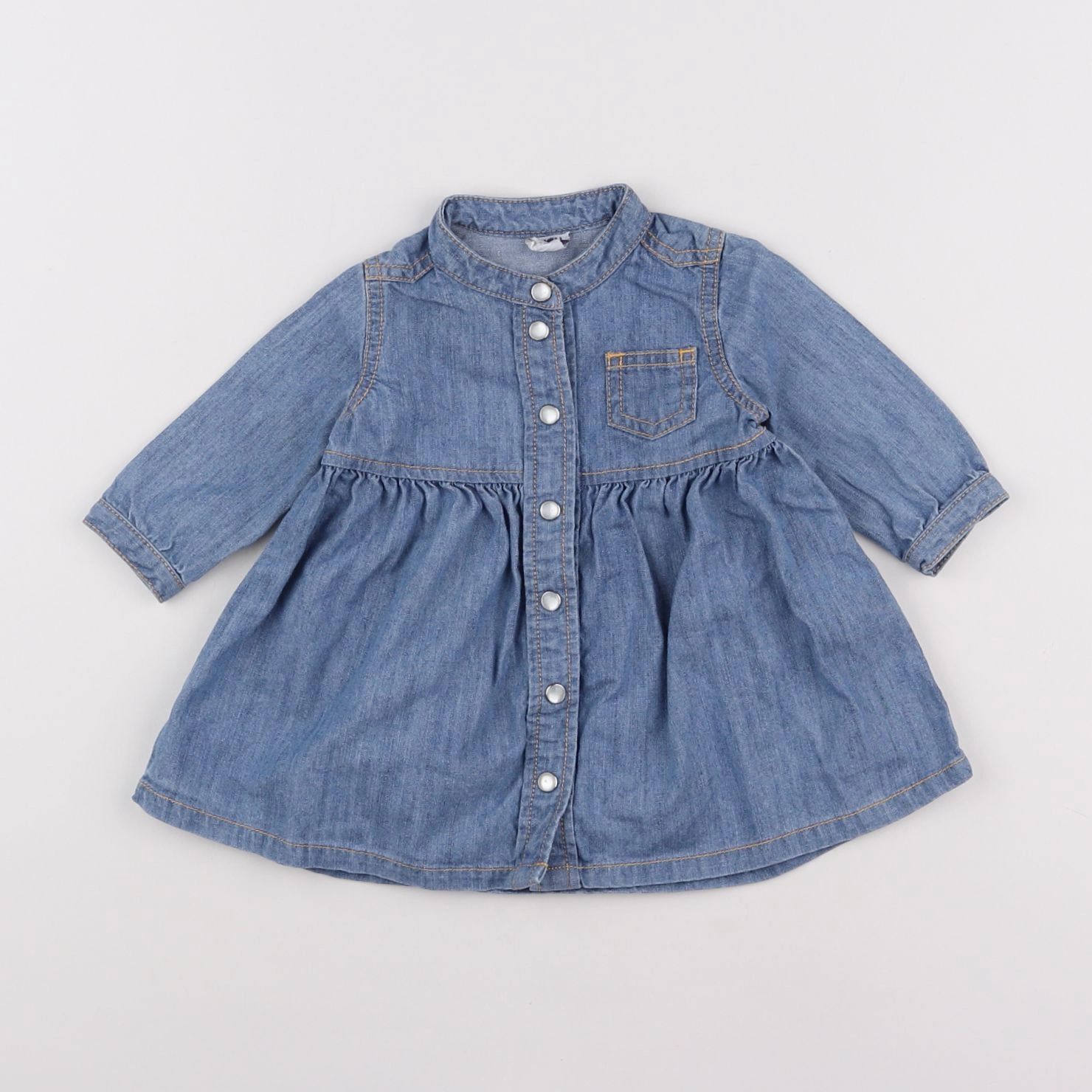 Petit Bateau - robe bleu - 3 mois