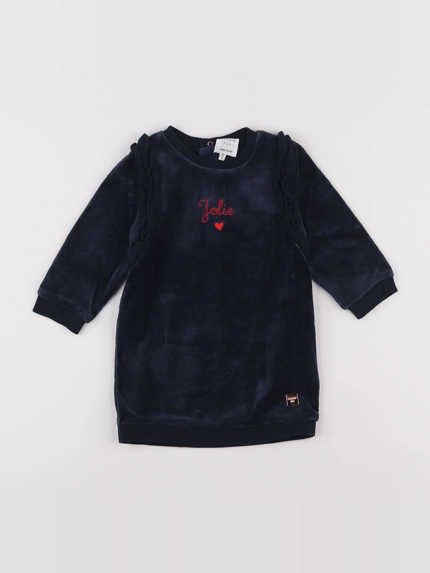 Carrément Beau - robe bleu - 12 mois