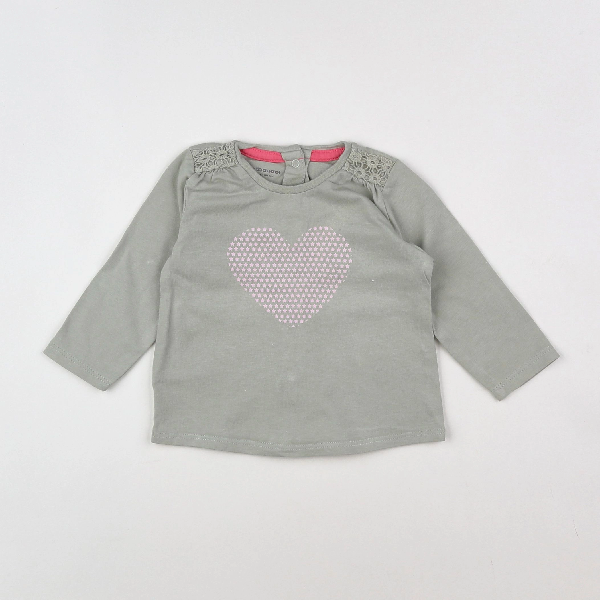 Vertbaudet - tee-shirt vert - 3 mois