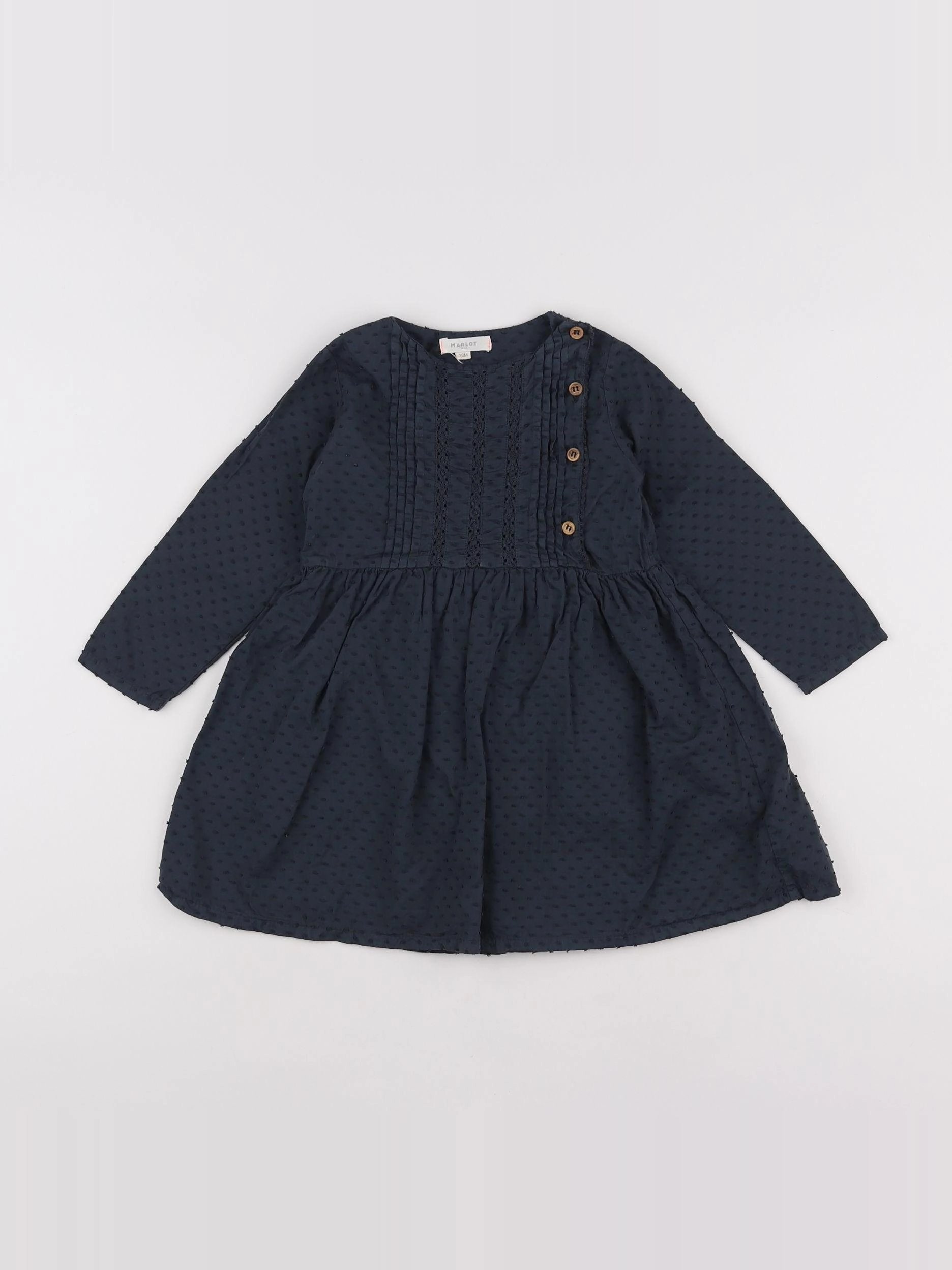 Marlot Paris - robe bleu - 18 mois