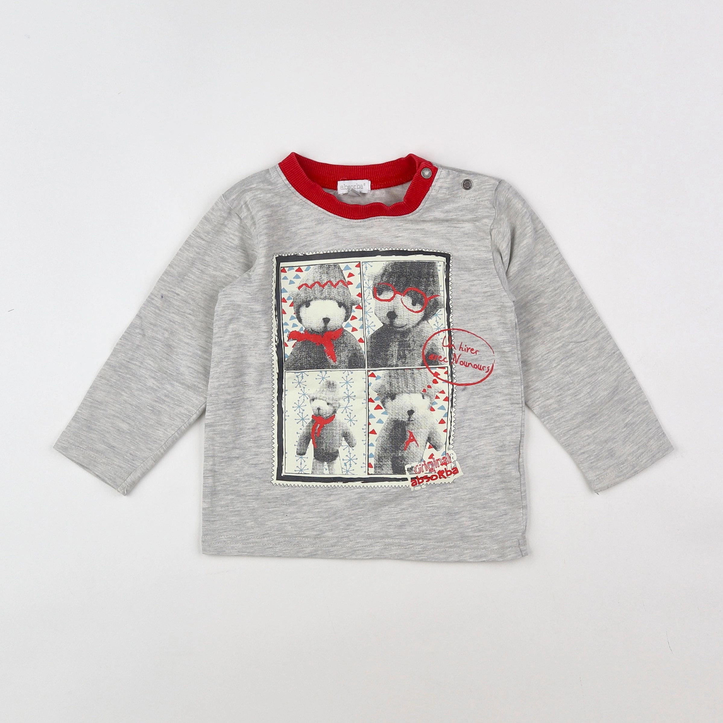 Absorba - tee-shirt gris - 18 mois