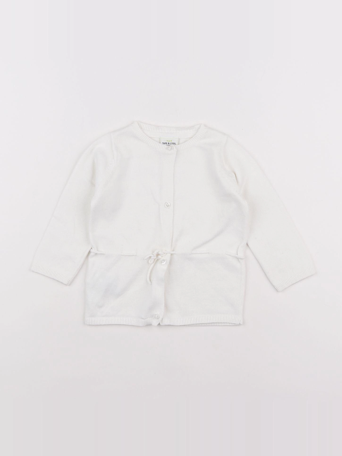 Tape à l'oeil - gilet blanc - 9 mois