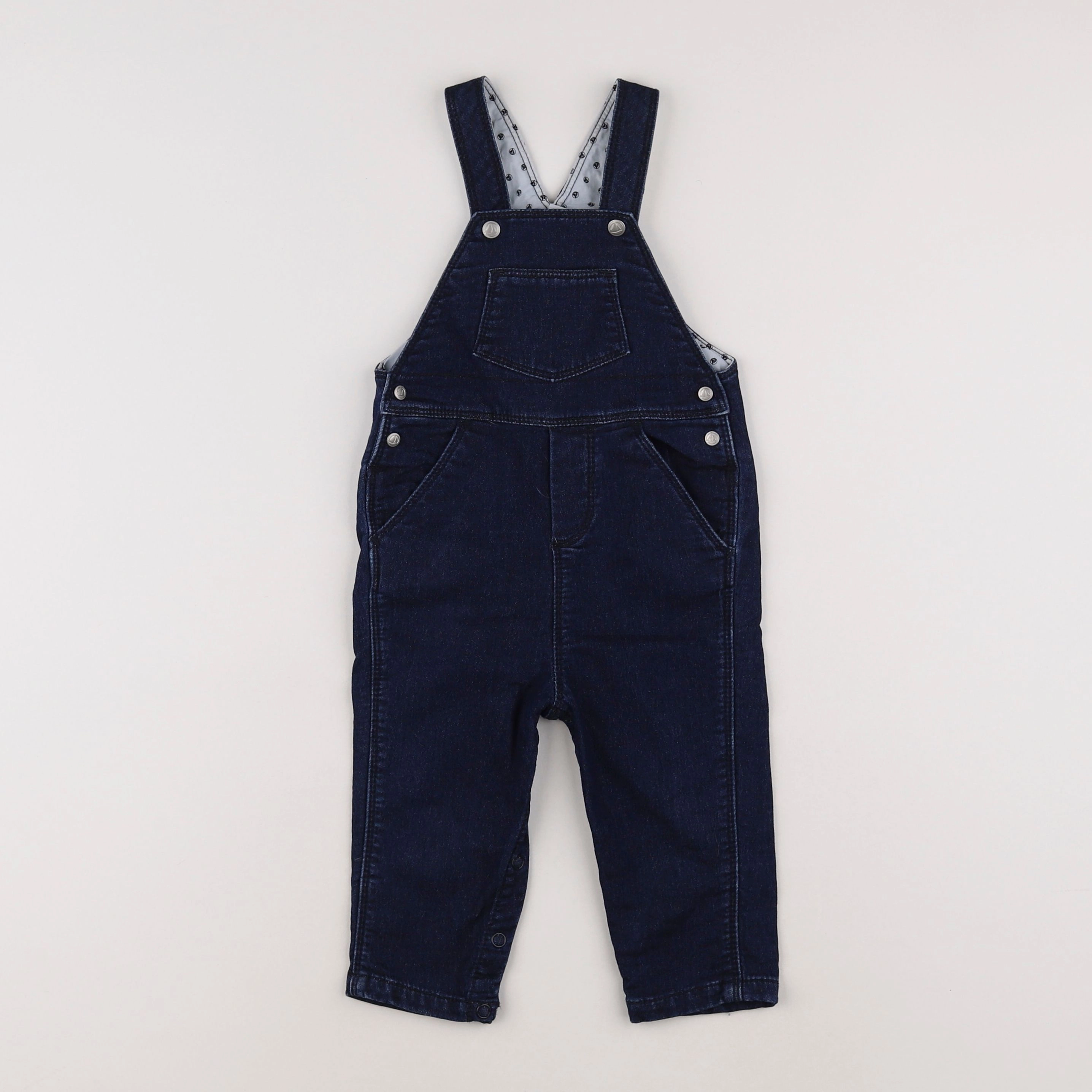 Petit Bateau - salopette bleu - 12 mois