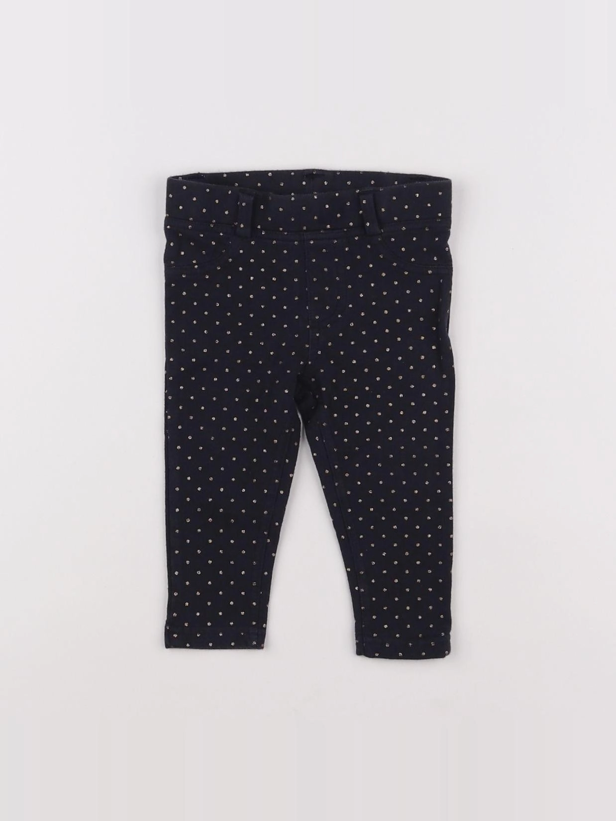 Boutchou - legging bleu, or - 9 mois