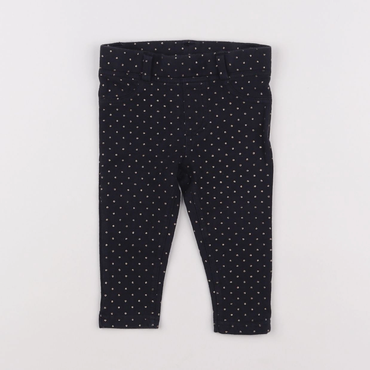 Boutchou - legging bleu, or - 9 mois