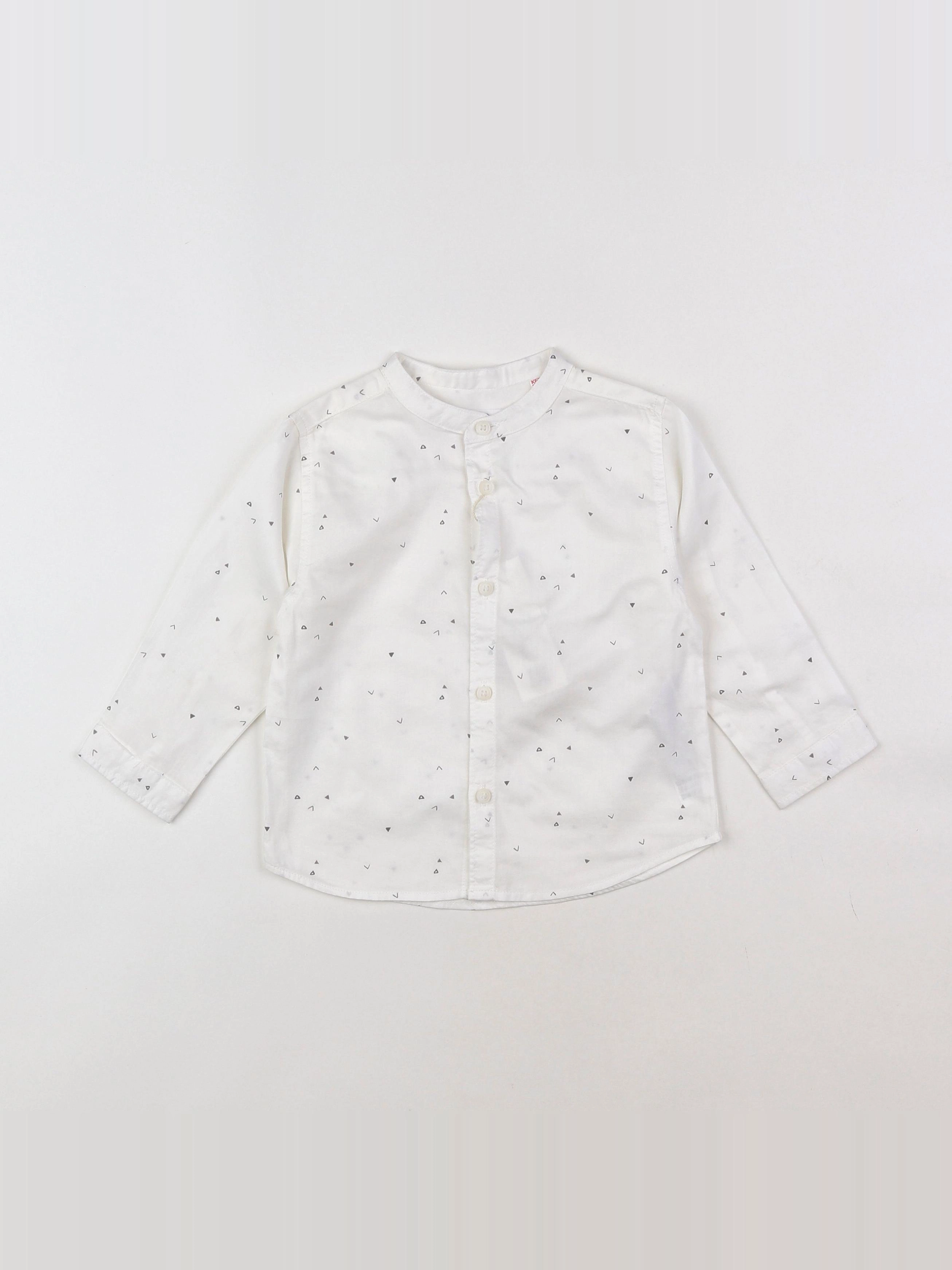 Zara - chemise blanc, noir - 12/18 mois