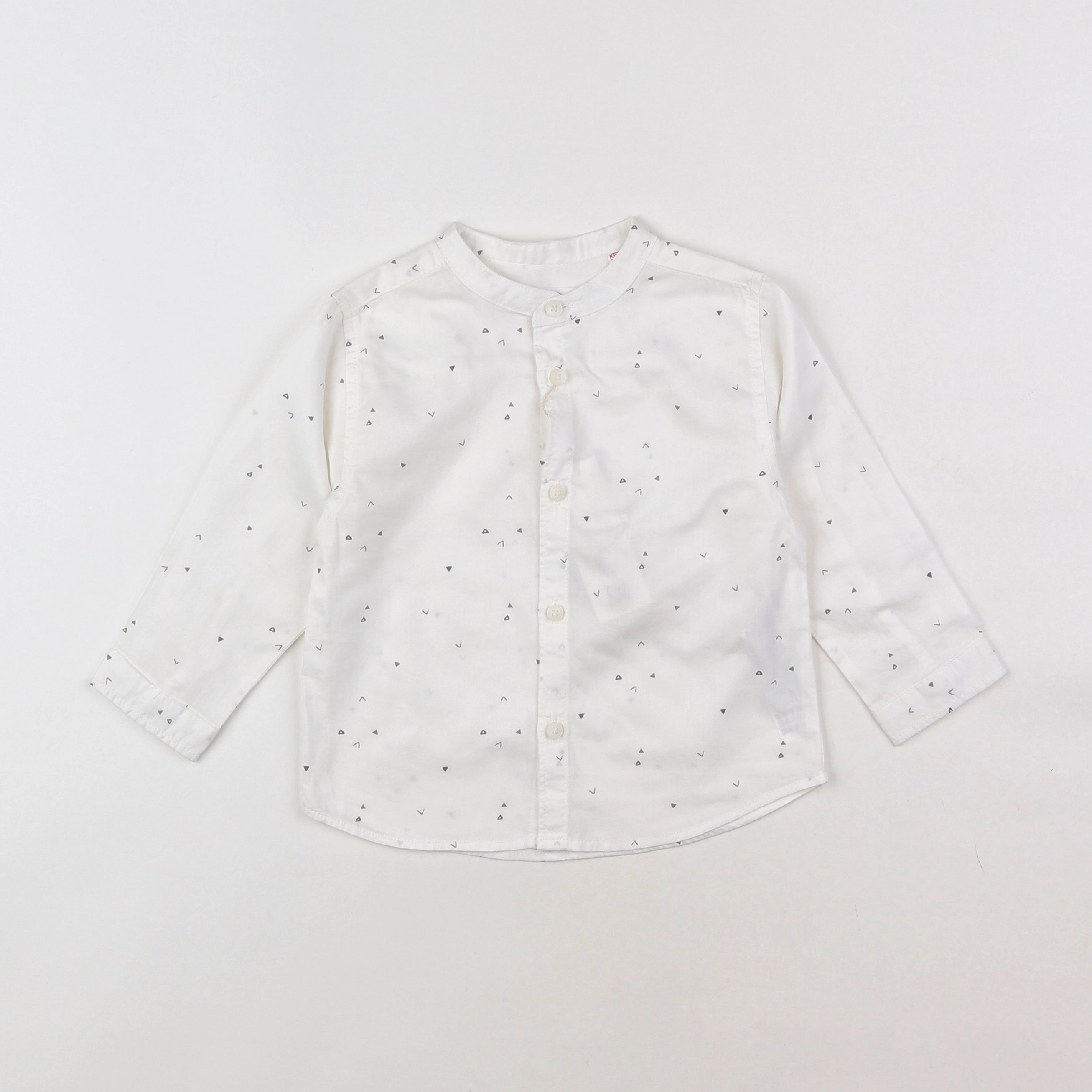 Zara - chemise blanc, noir - 12/18 mois