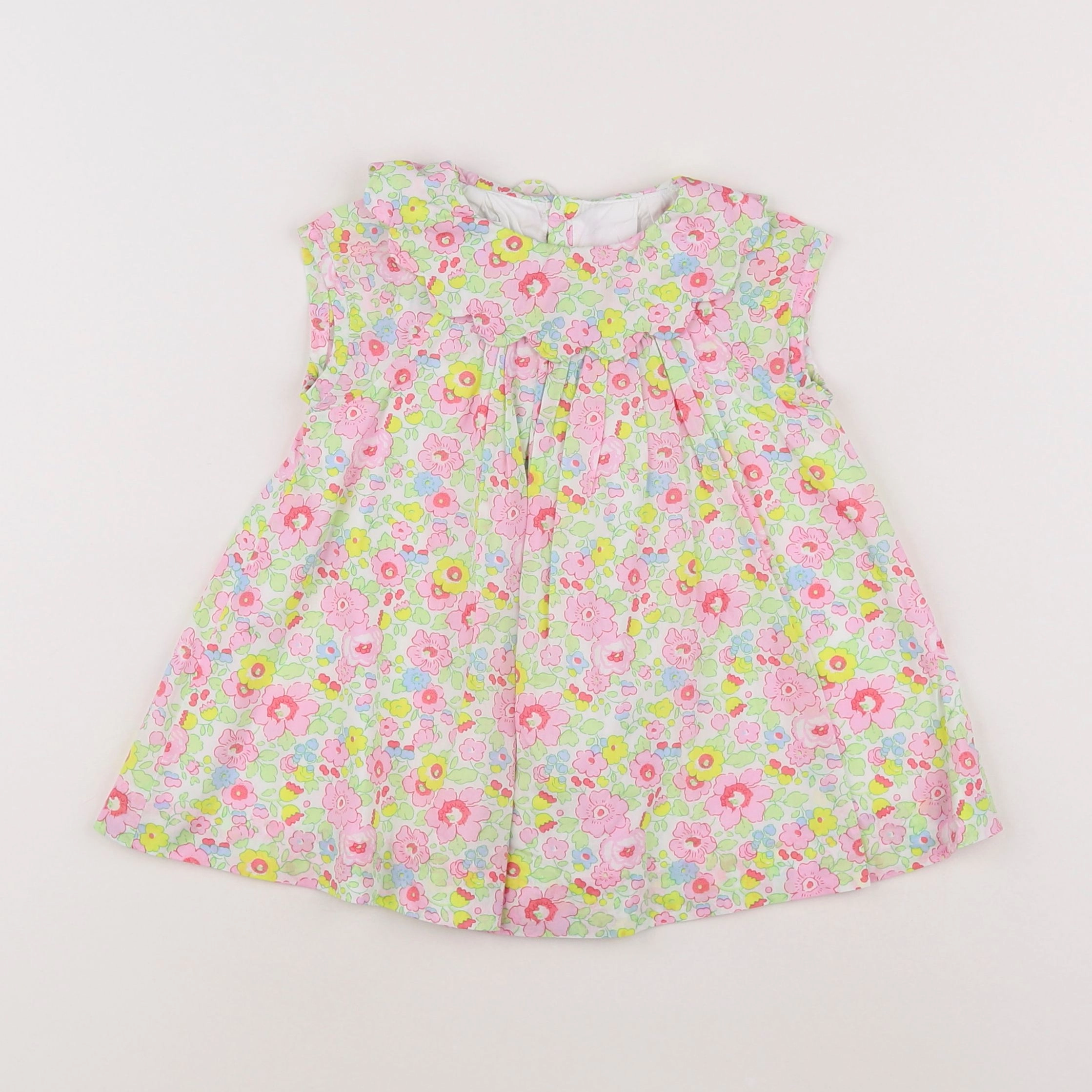 Jacadi - robe liberty multicolore, vert - 12 mois