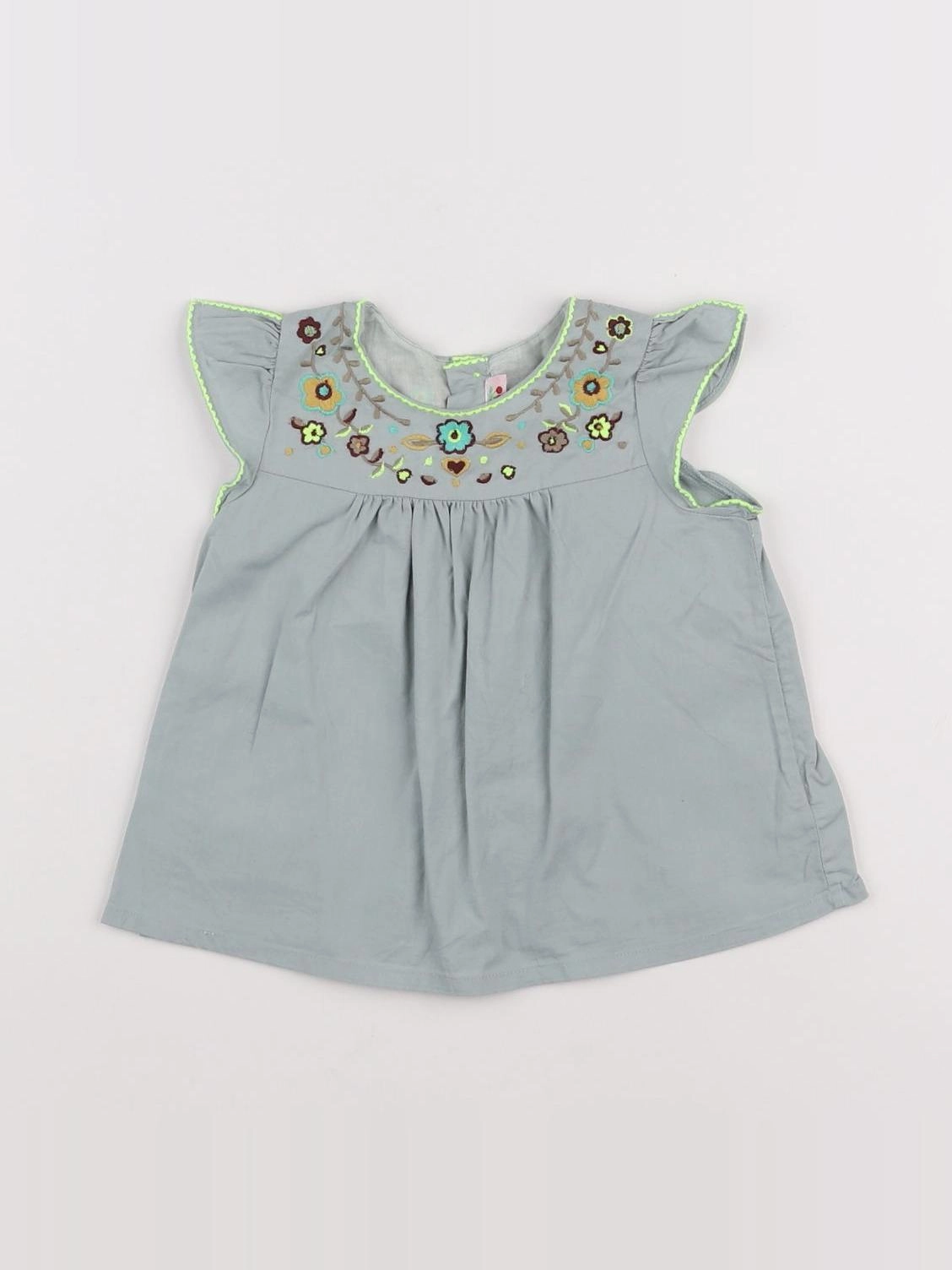 Bonpoint - blouse vert - 12 mois