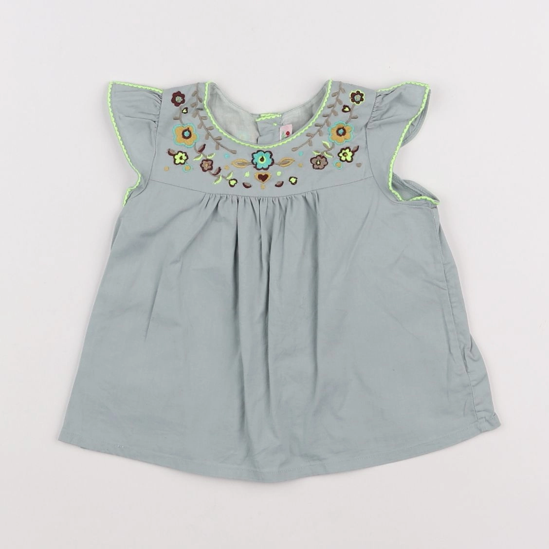 Bonpoint - blouse vert - 12 mois