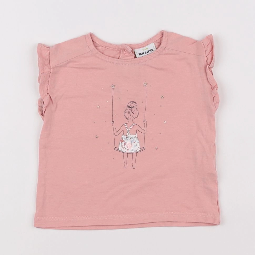 Tape à l'oeil - tee-shirt rose - 9 mois