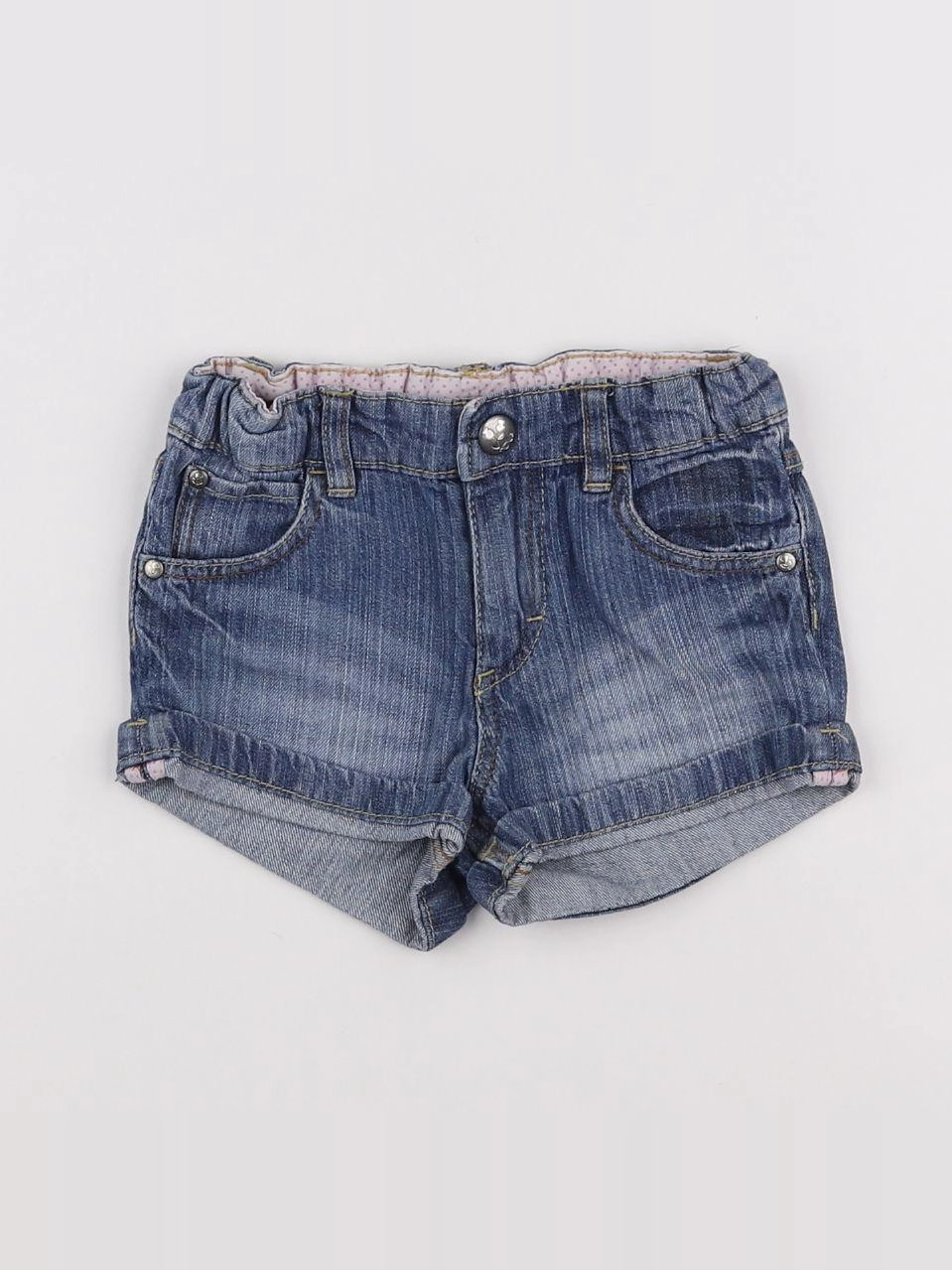 H&M - short bleu - 9/12 mois