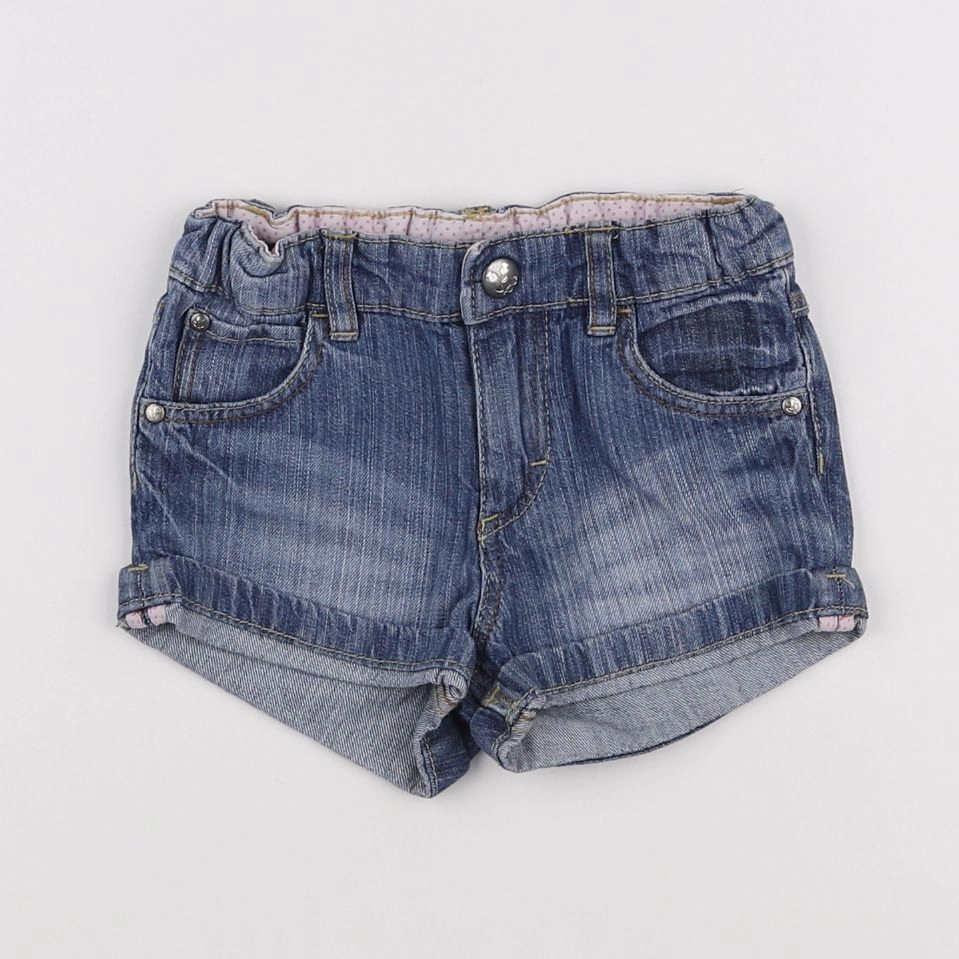 H&M - short bleu - 9/12 mois