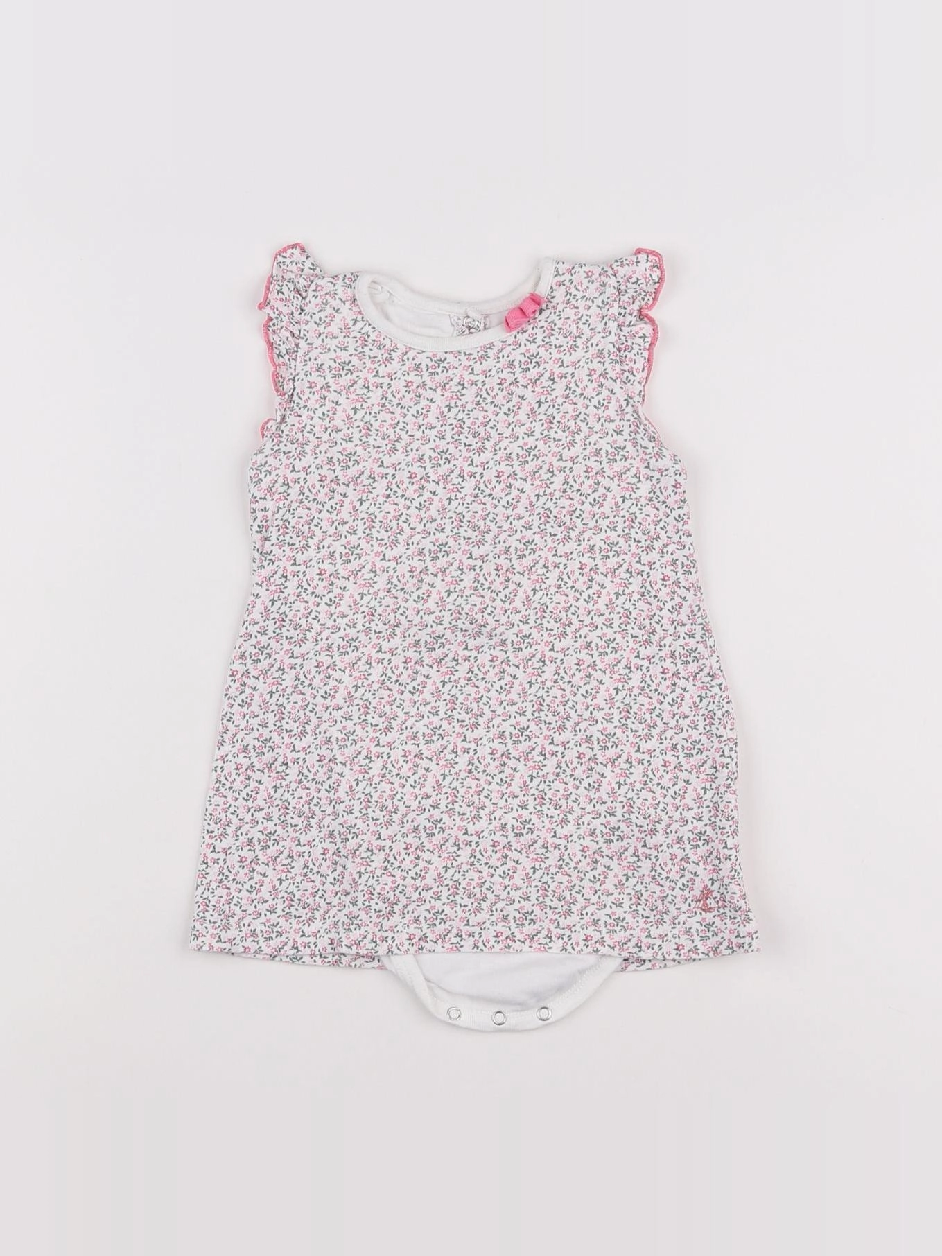 Petit Bateau - robe blanc - 12 mois