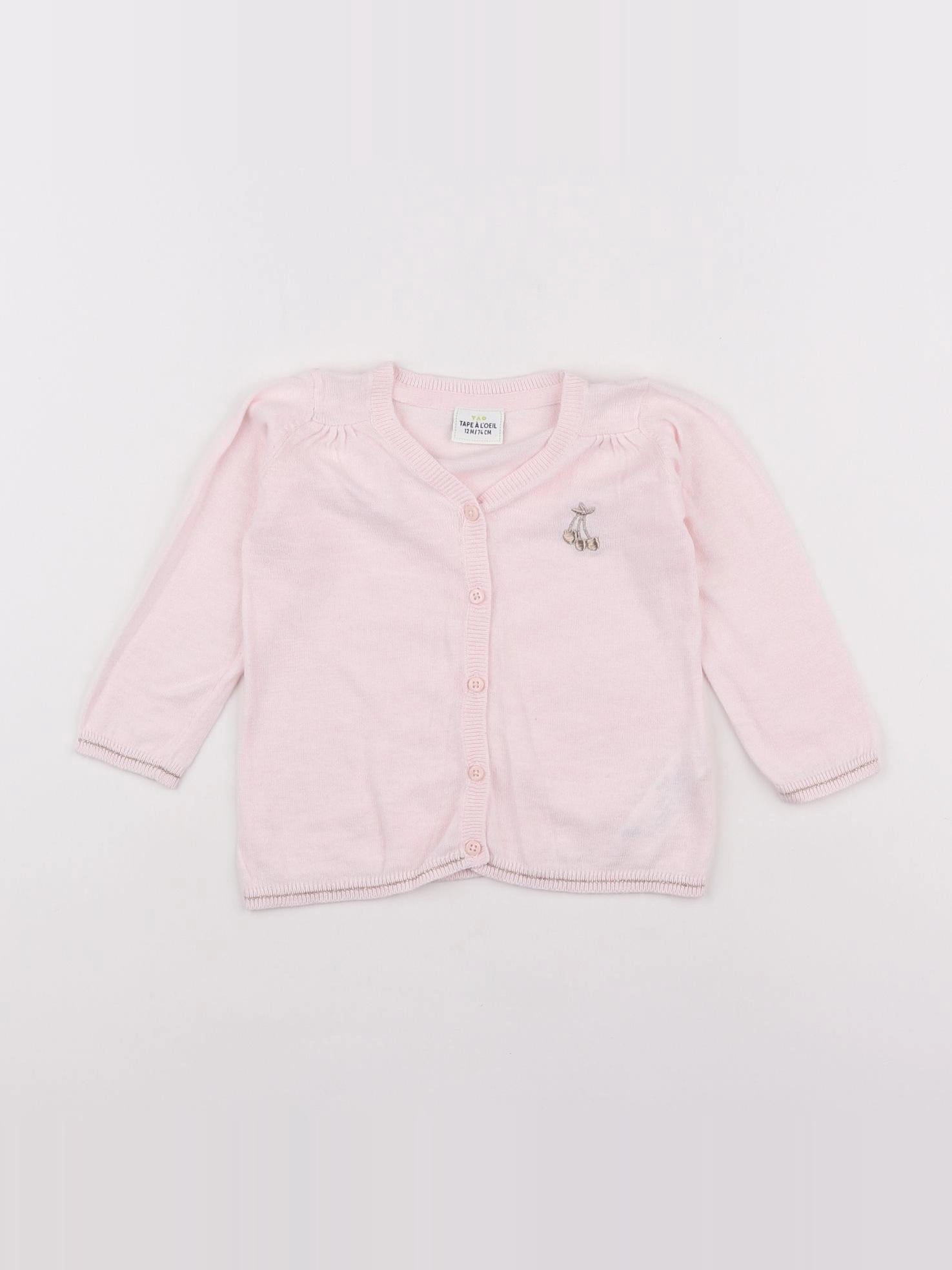 Tape à l'oeil - gilet rose - 12 mois