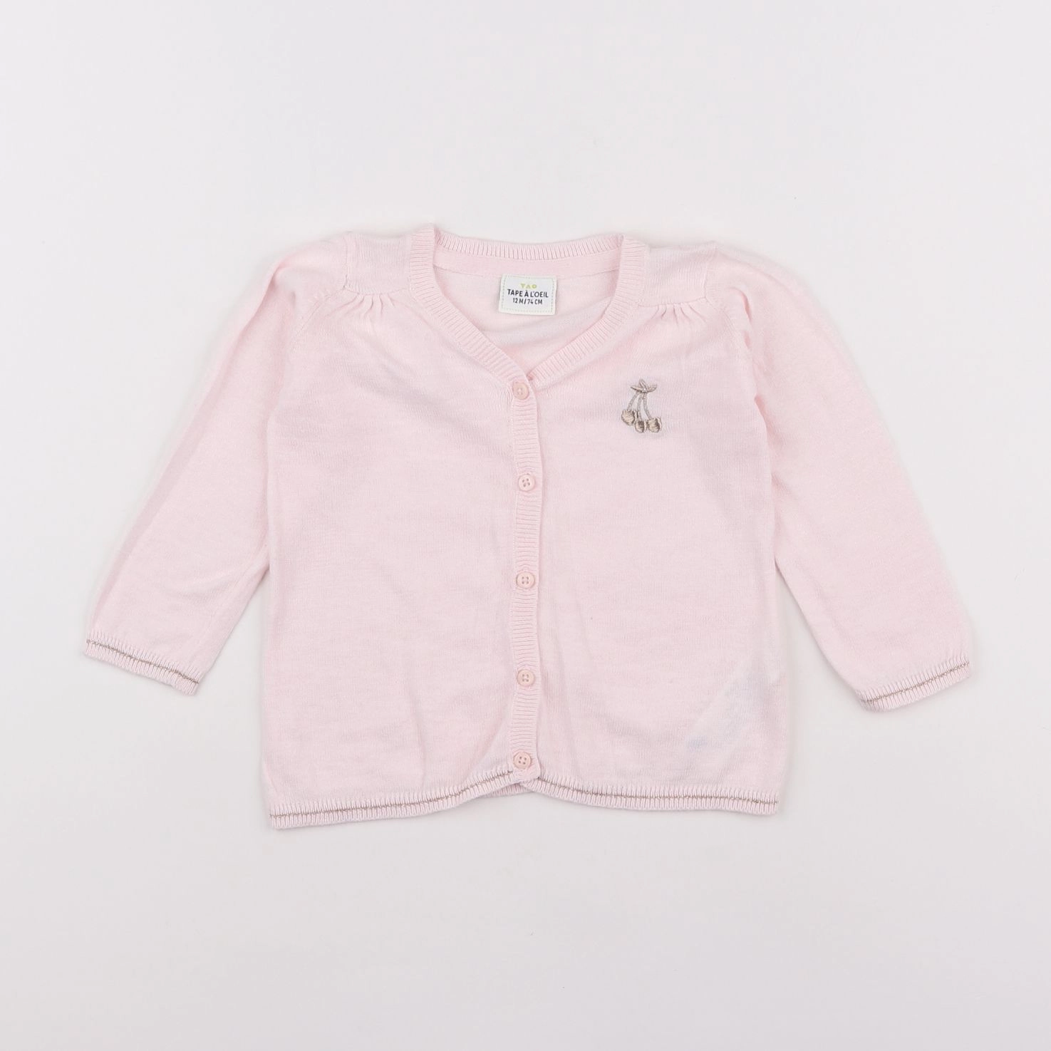 Tape à l'oeil - gilet rose - 12 mois