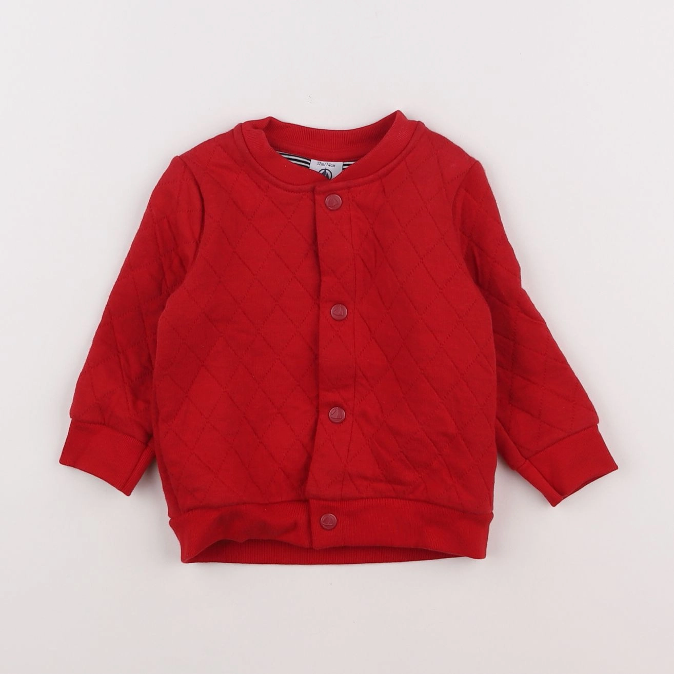 Petit Bateau - sweat rouge - 12 mois