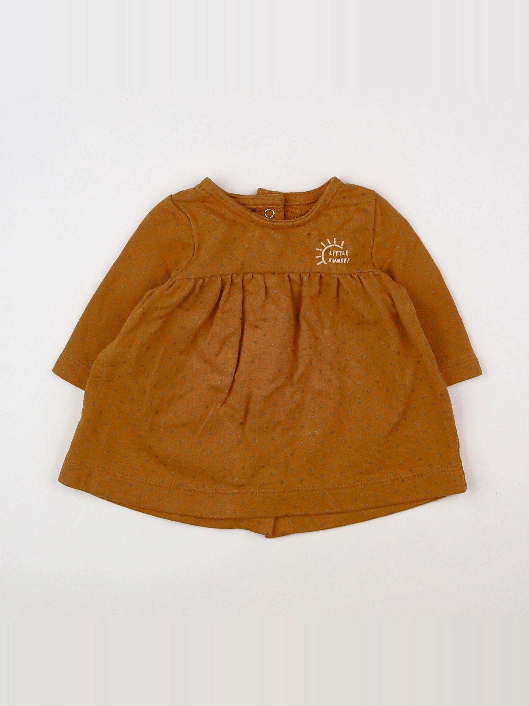Vertbaudet - robe marron - 1 mois