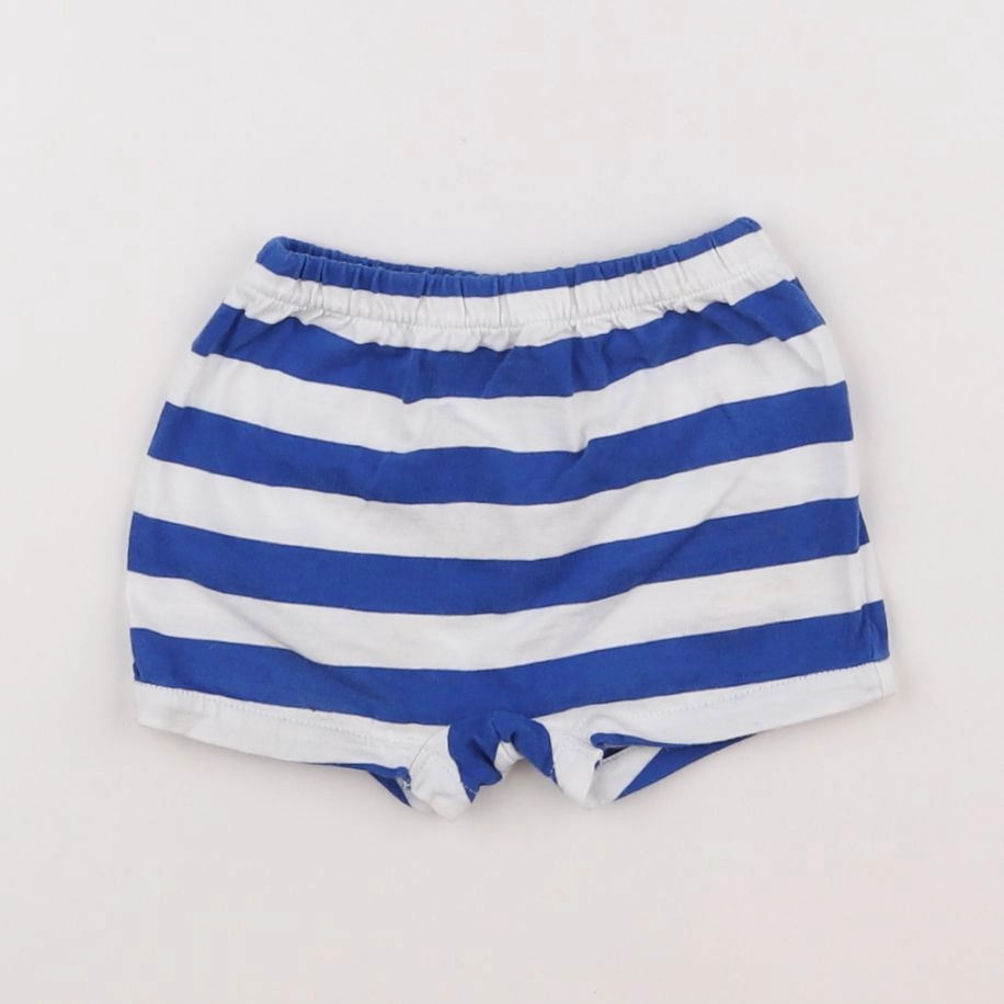 Jacadi - short bleu, blanc - 6 mois