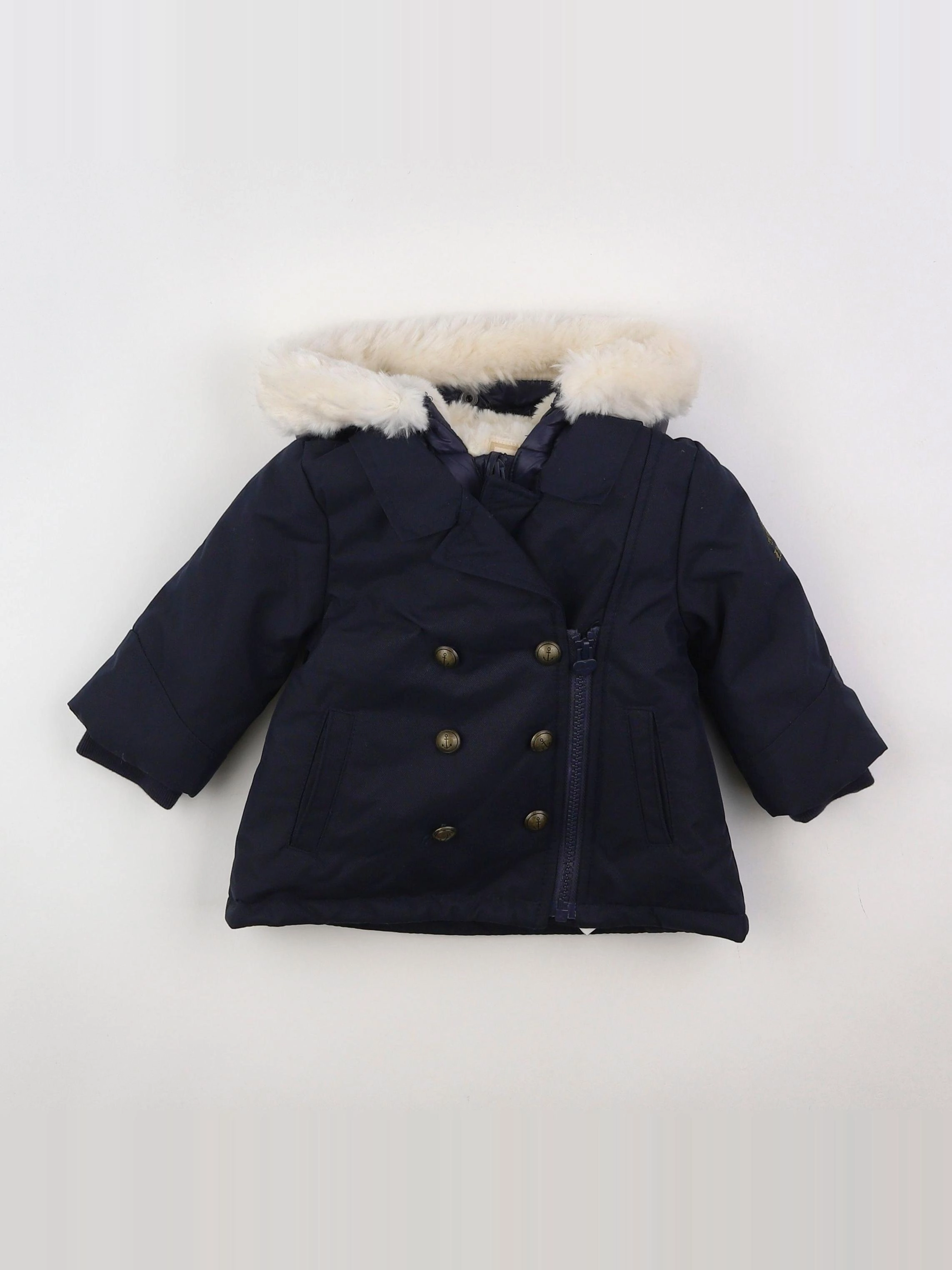 IKKS - parka bleu - 6 mois