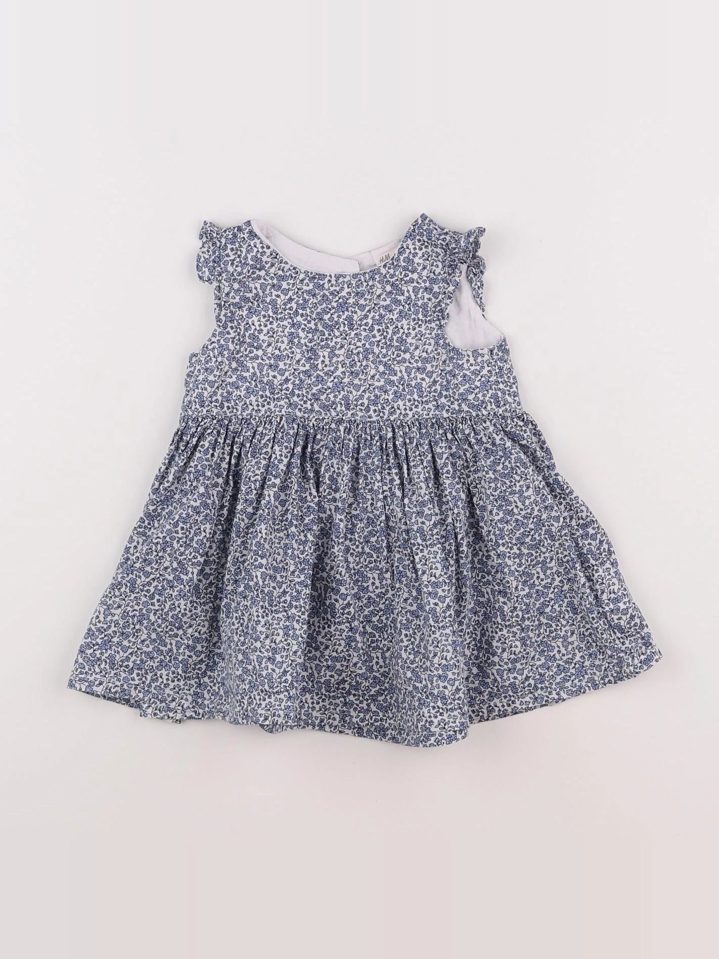 H&M - robe bleu, blanc - 3/6 mois