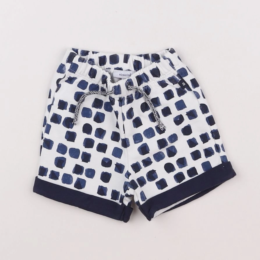 Absorba - short blanc, bleu - 3 mois