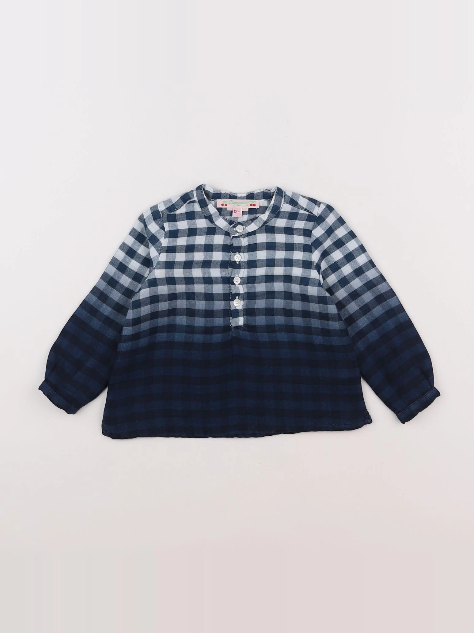Bonpoint - blouse bleu - 12 mois
