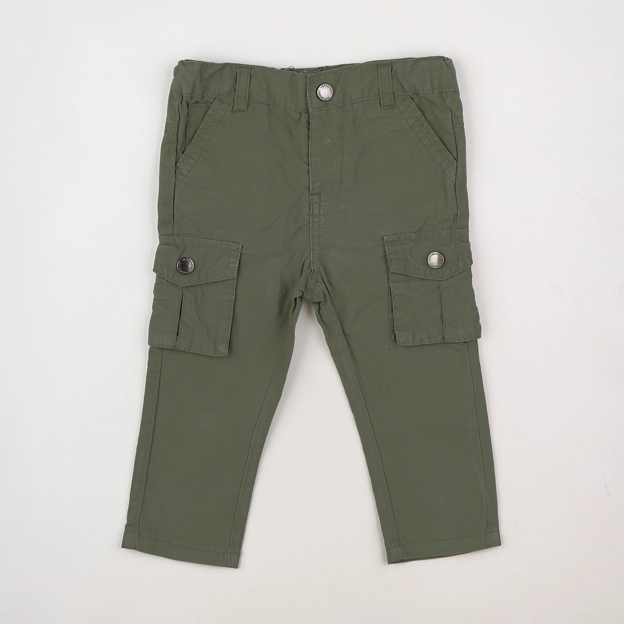 Vertbaudet - pantalon vert - 9 mois