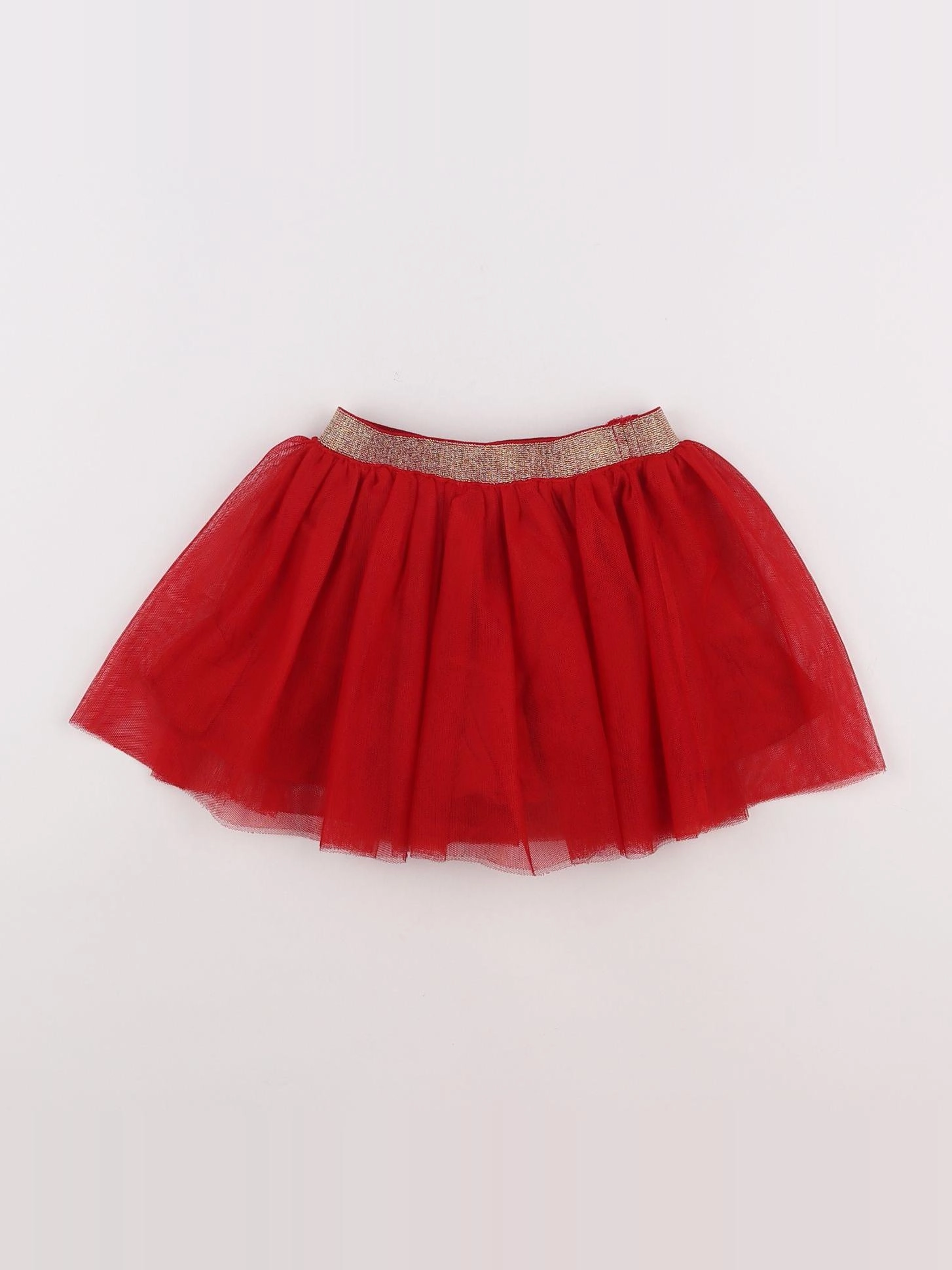 Vertbaudet - jupe rouge - 2 ans