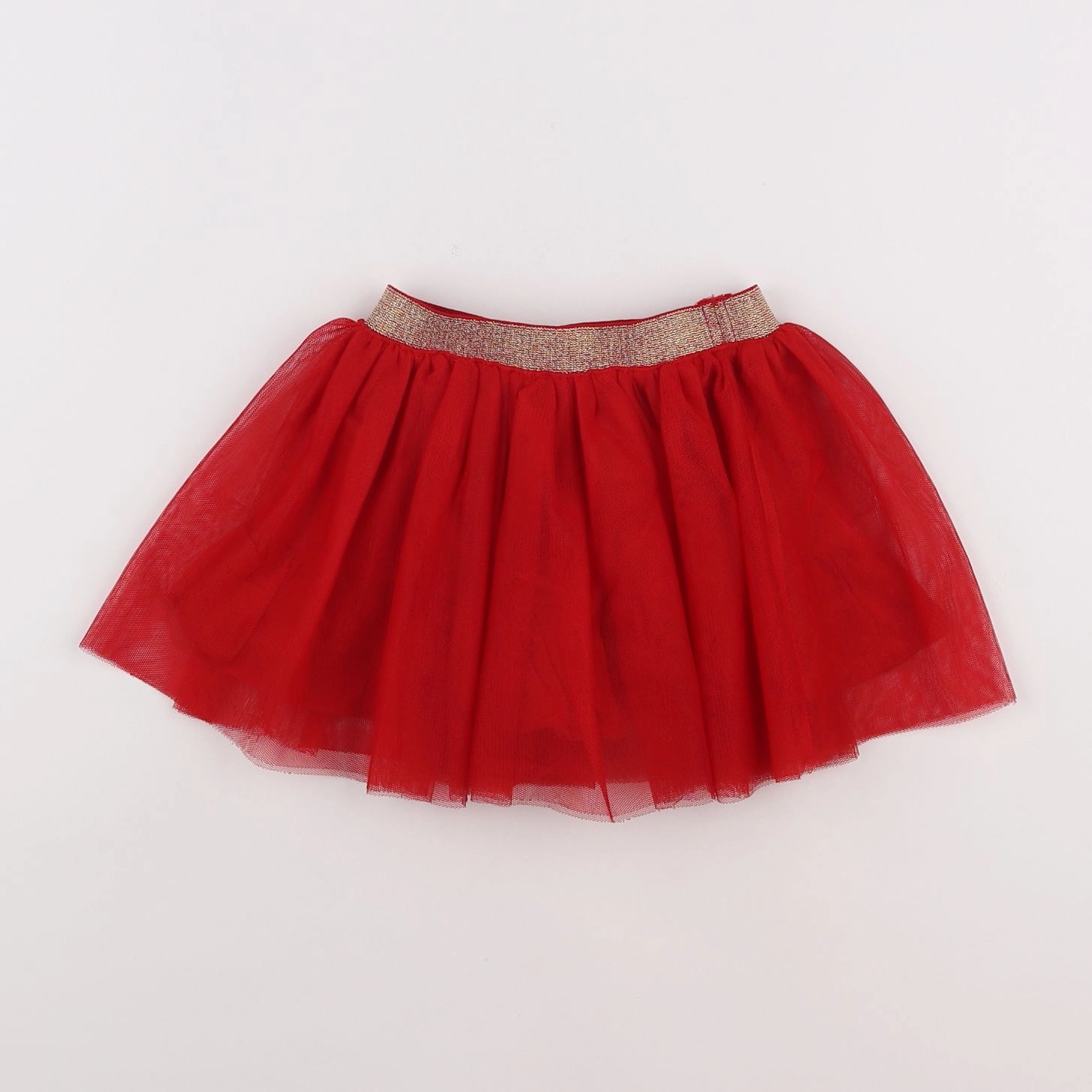 Vertbaudet - jupe rouge - 2 ans