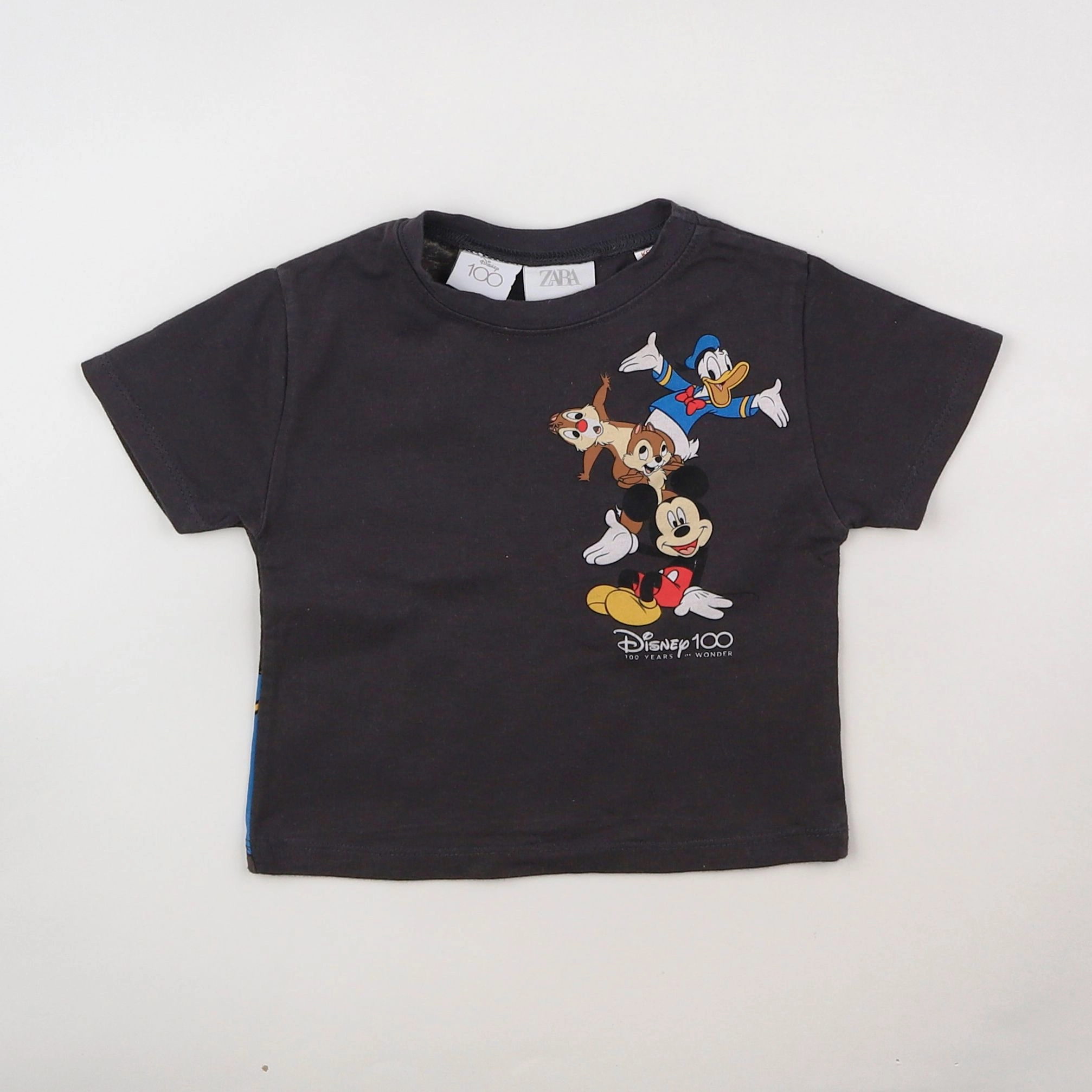 Zara - tee-shirt imprimé au dos gris - 6/9 mois