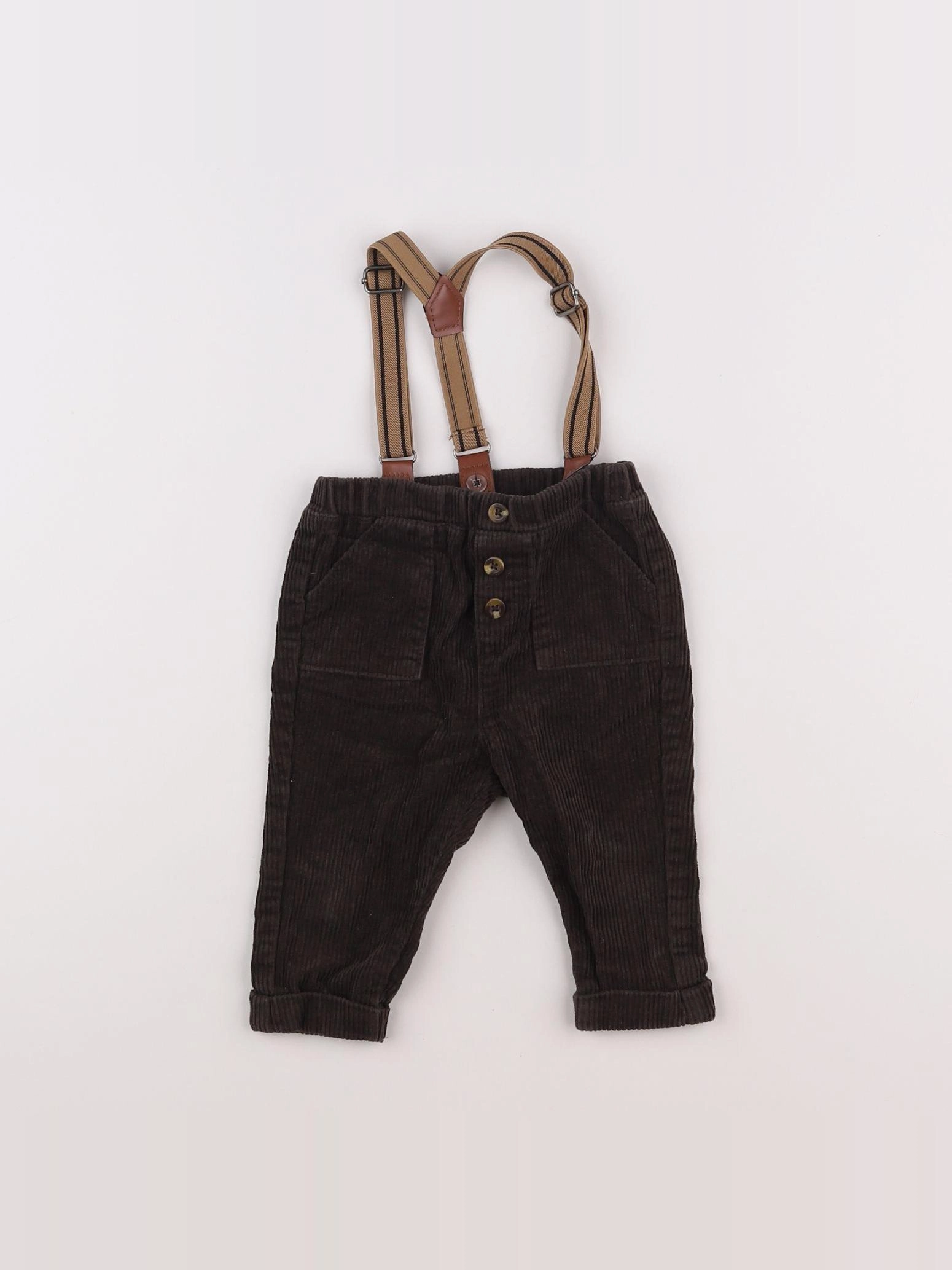 Vertbaudet - pantalon marron - 9 mois