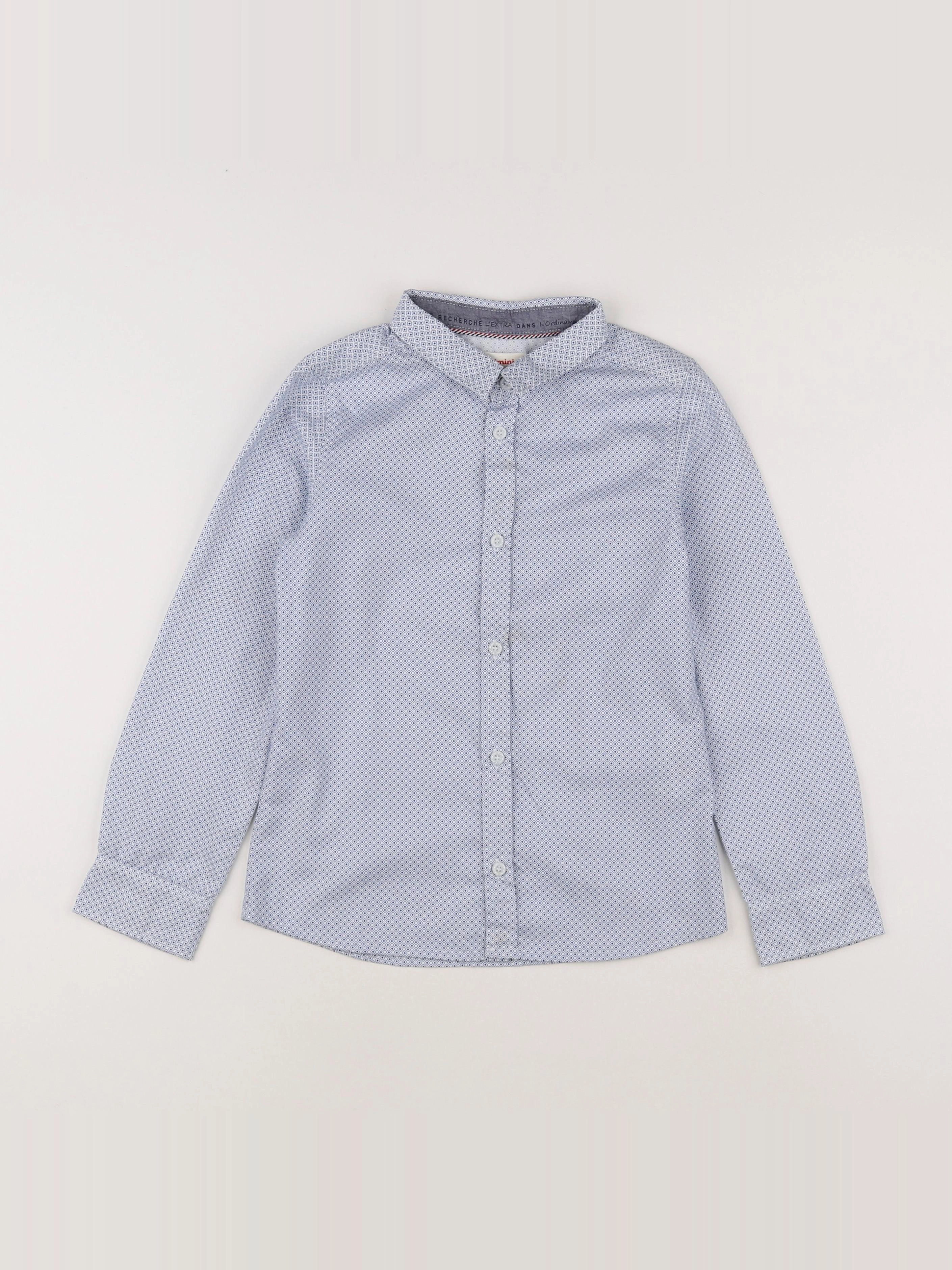 Catimini - chemise blanc, bleu - 8 ans