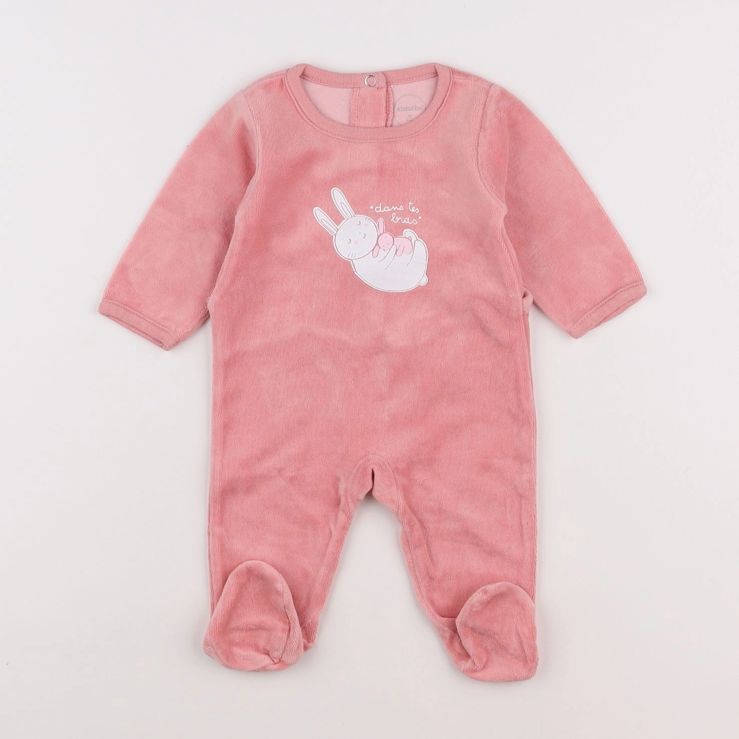 Absorba - pyjama velours rose - 3 mois